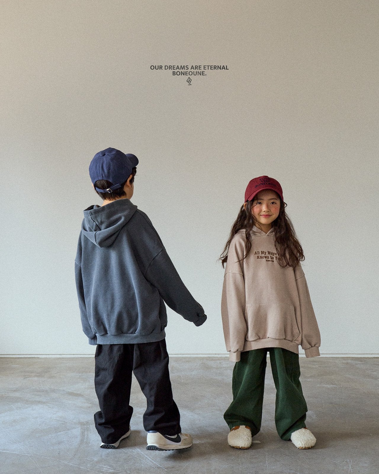 [BONEOUNE] All My Hooded Sweatshirt_2colors