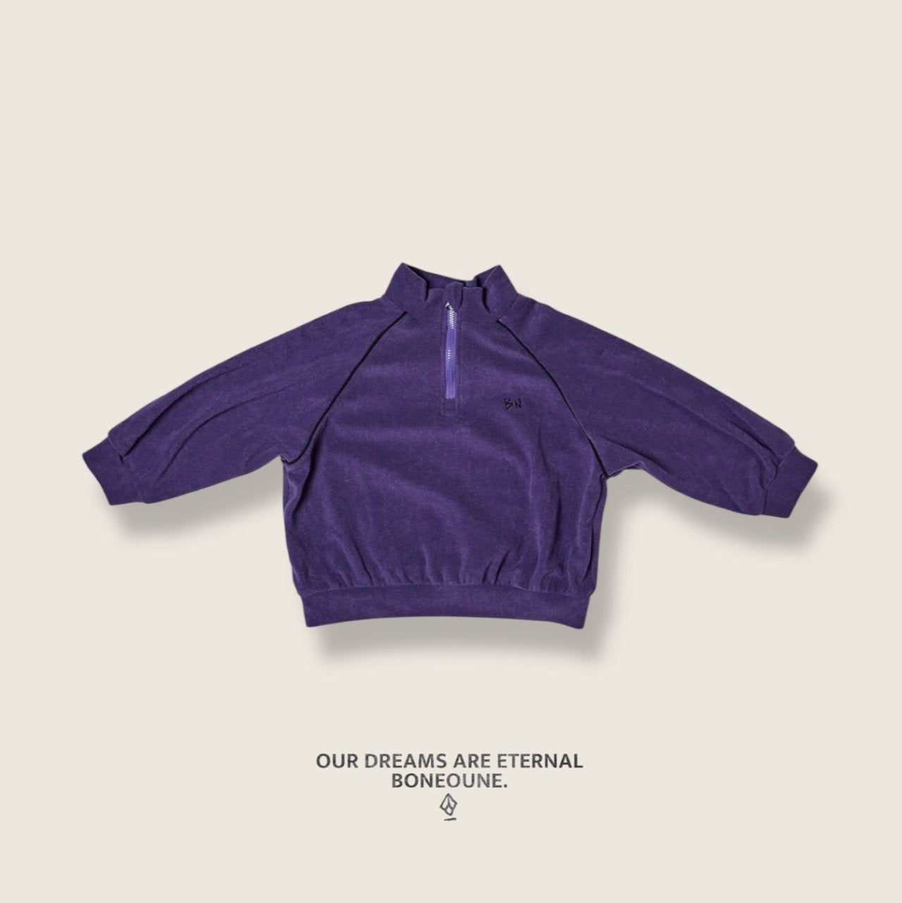 [BONEOUNE] Titan Terry Half-Zip Pullover_2colors
