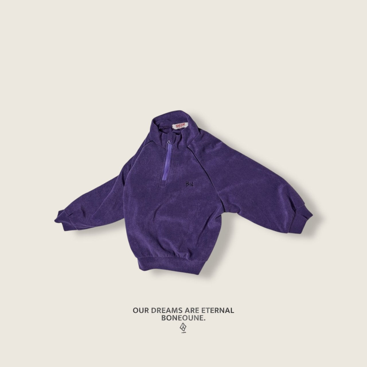 [BONEOUNE] Titan Terry Half-Zip Pullover_2colors