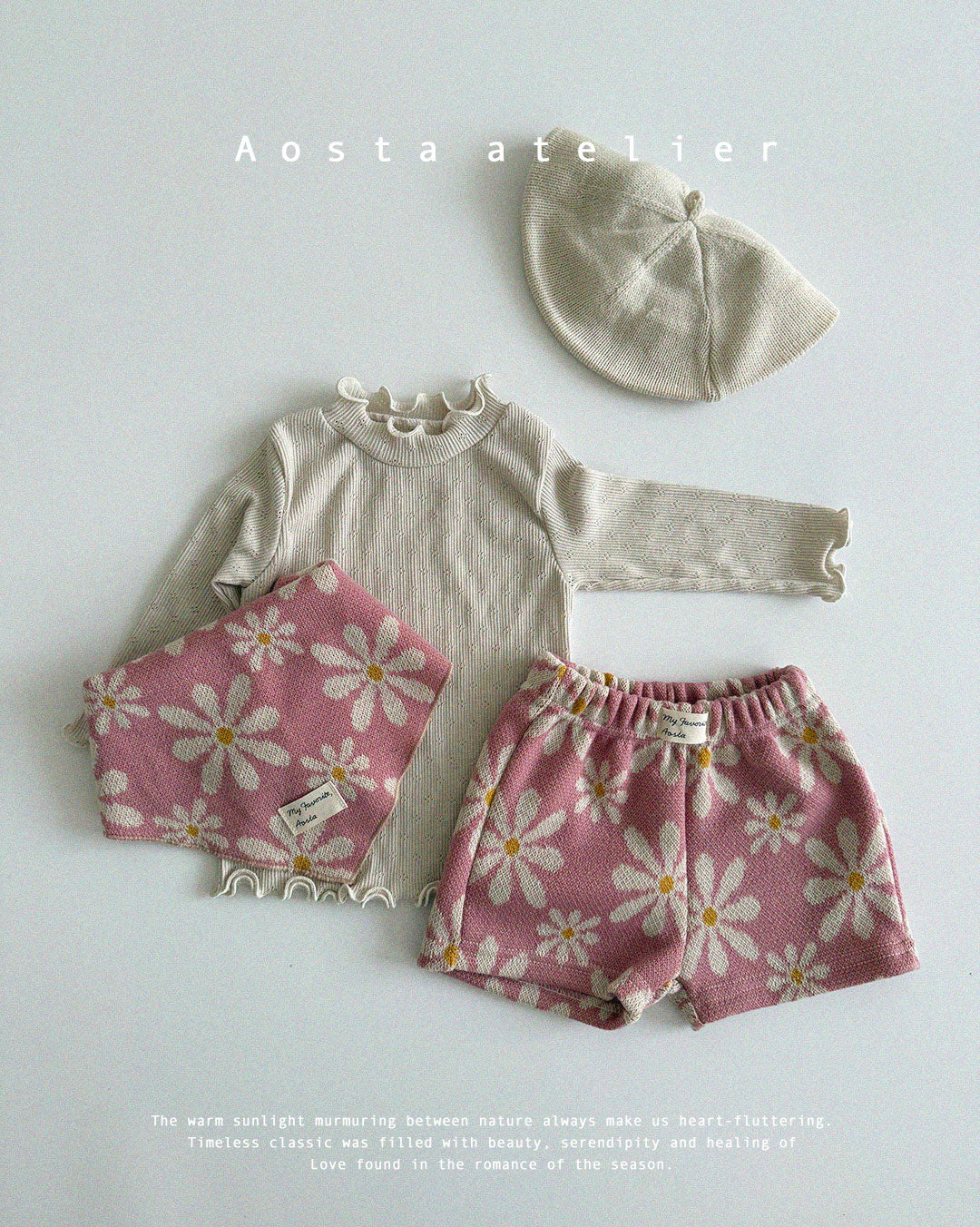 [AOSTA] Spring Camellia_T-shirt_2colors