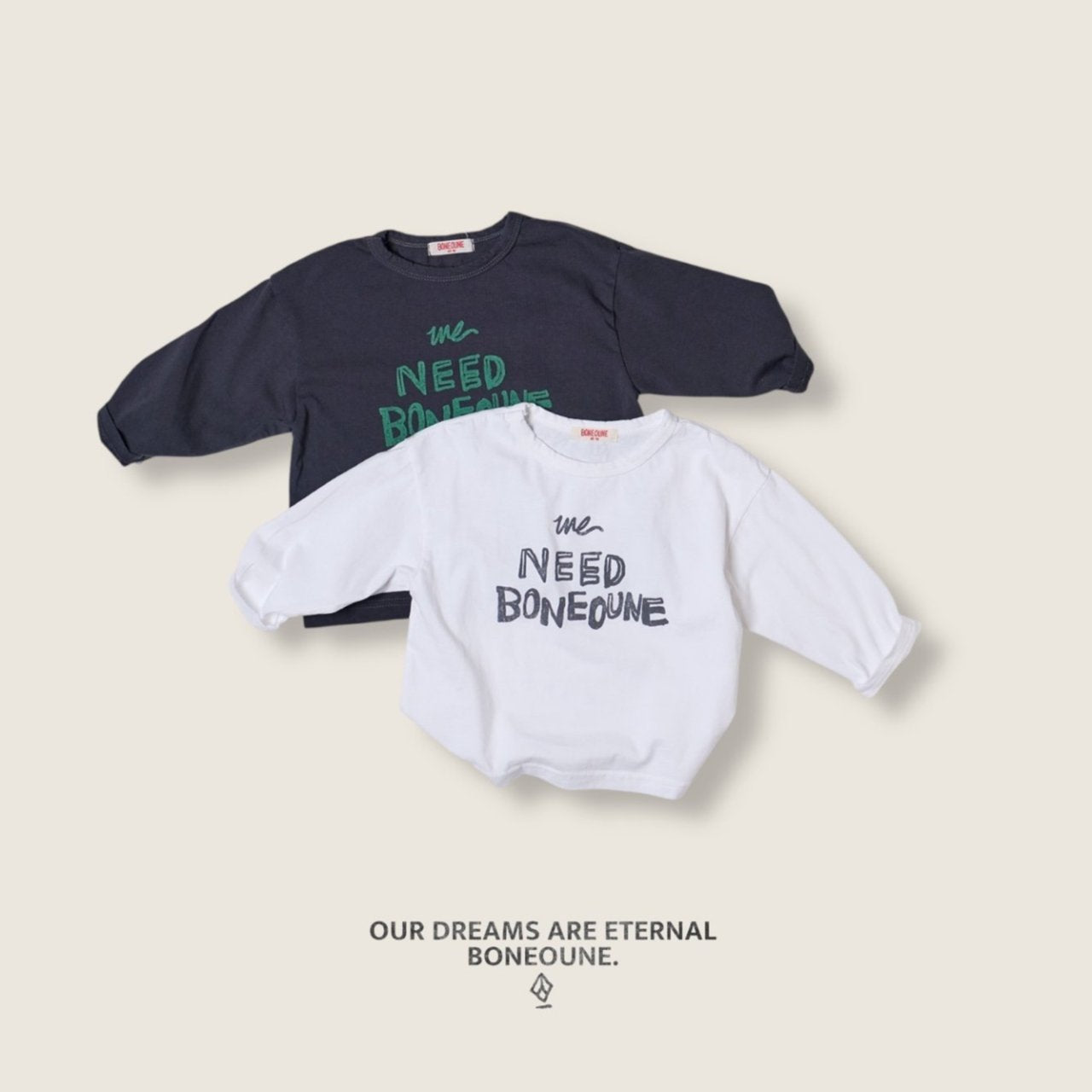 [BONEOUNE] Needbone Single T-shirt_2colors