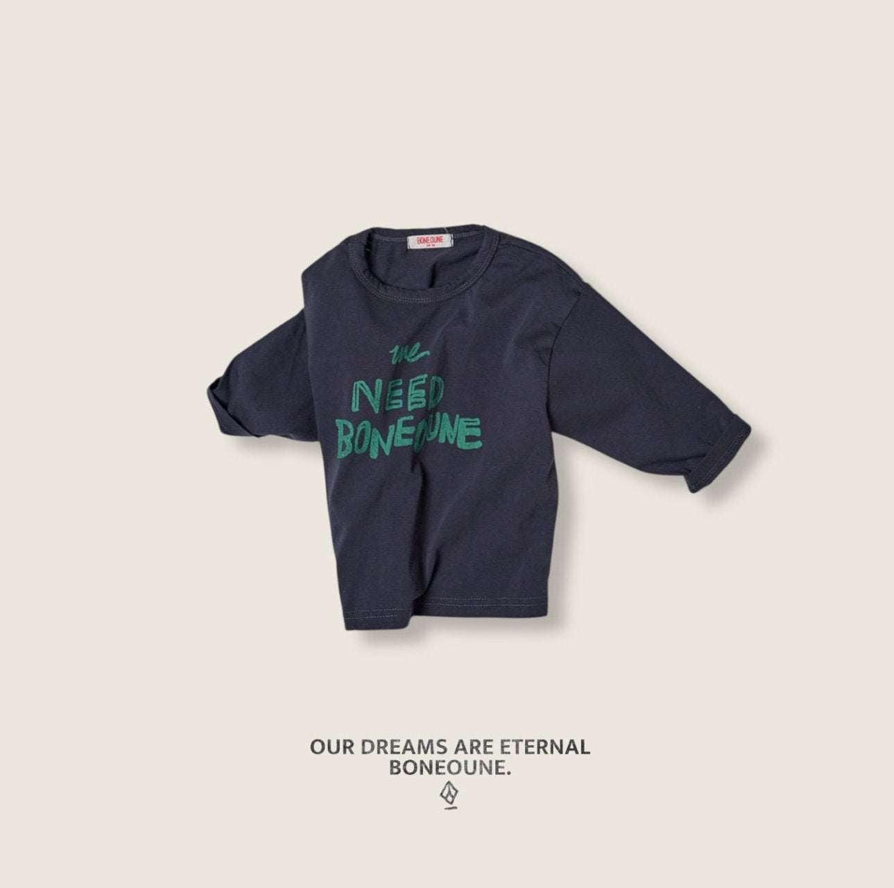 [BONEOUNE] Needbone Single T-shirt_2colors