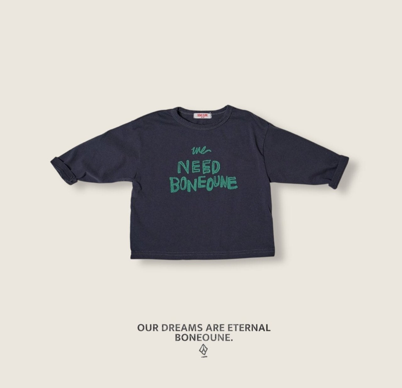 [BONEOUNE] Needbone Single T-shirt_2colors