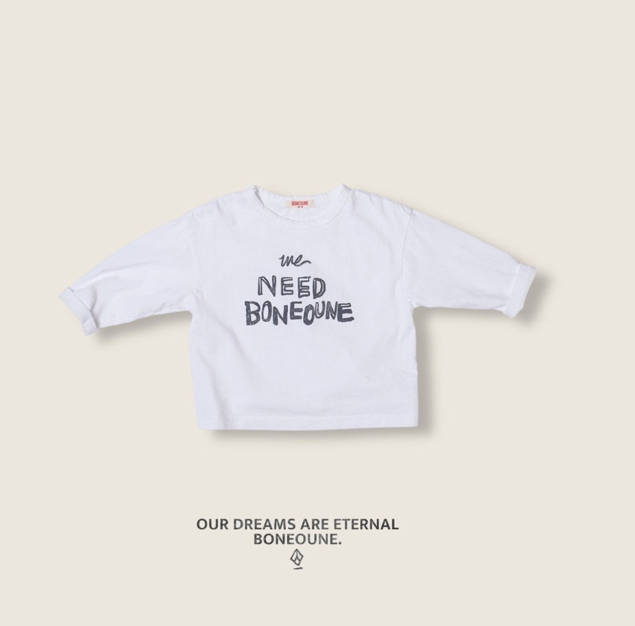 [BONEOUNE] Needbone Single T-shirt_2colors