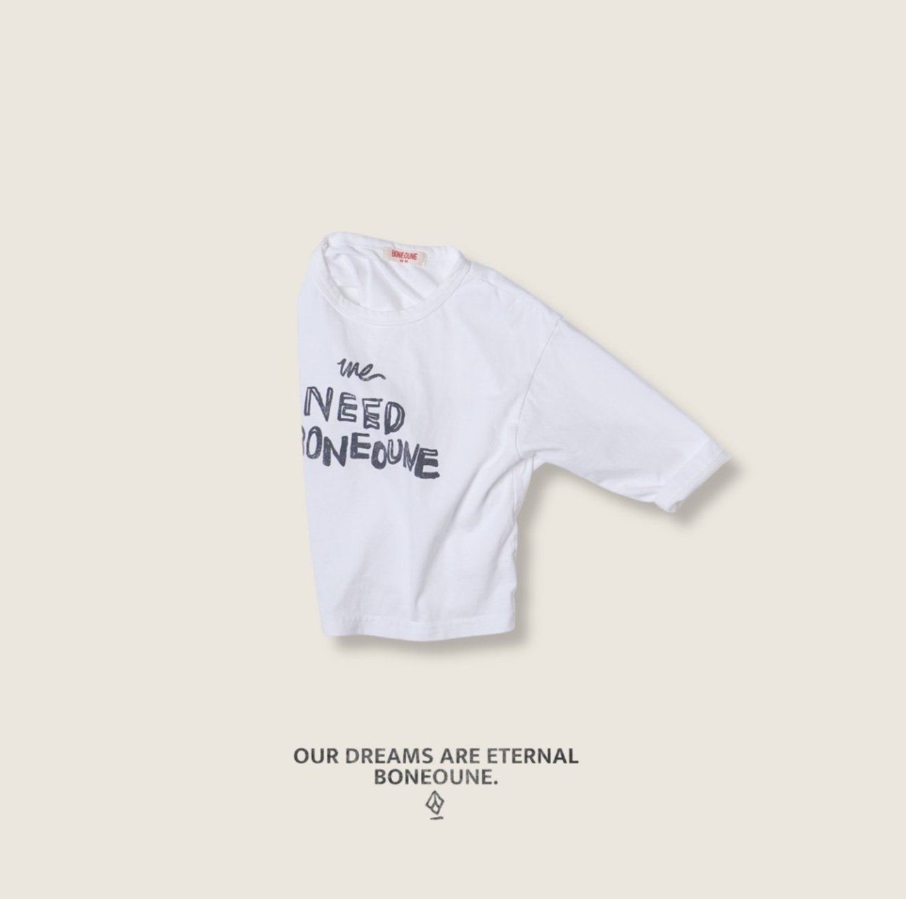 [BONEOUNE] Needbone Single T-shirt_2colors