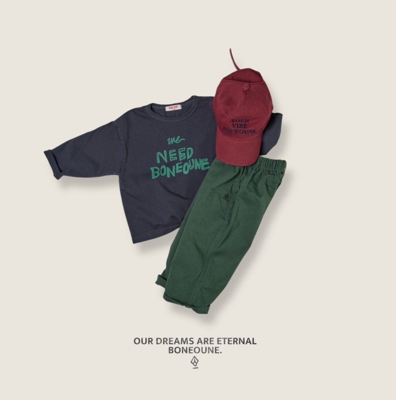 [BONEOUNE] Needbone Single T-shirt_2colors