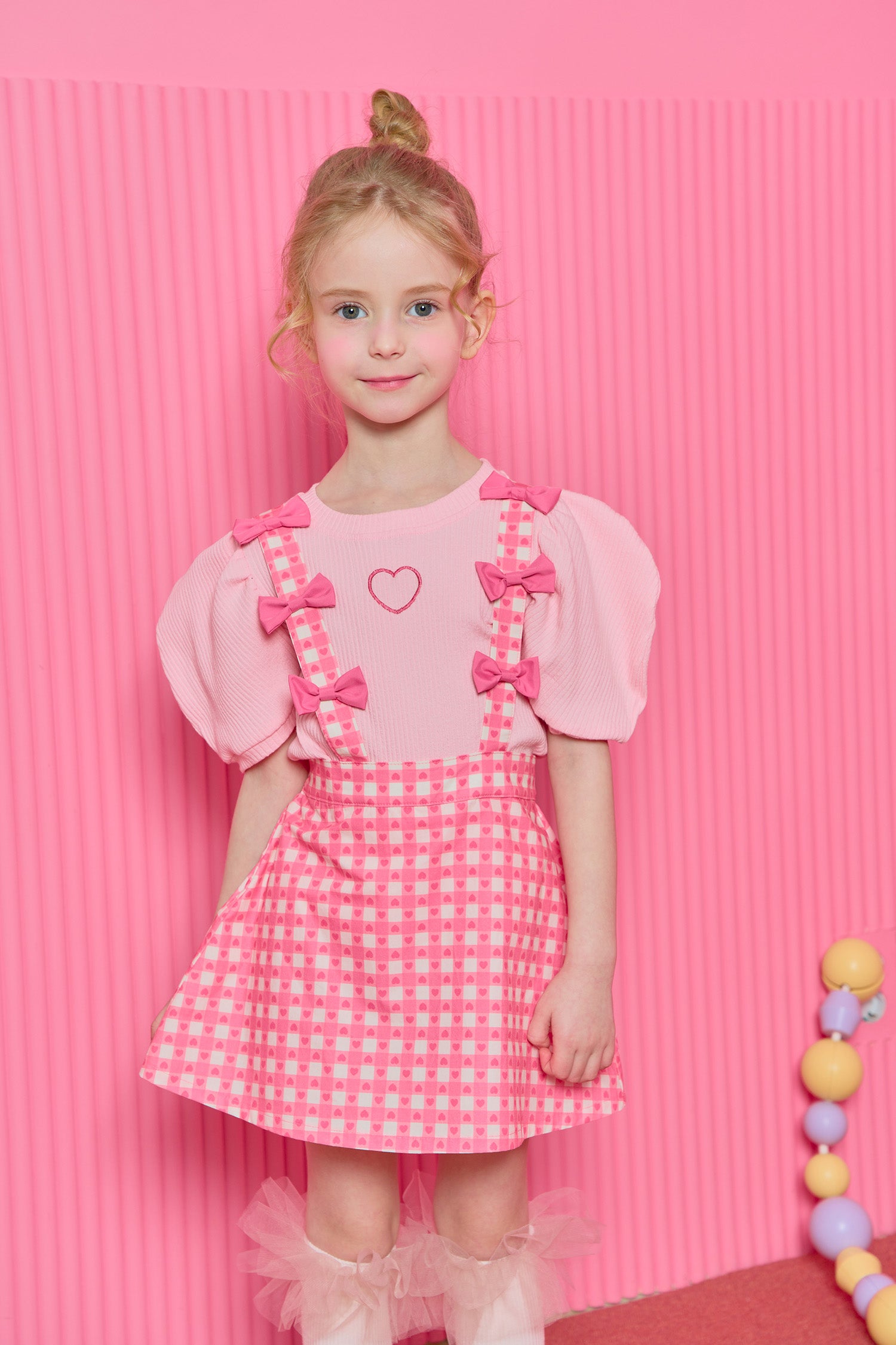 [ALITTLE]Heart puff T-shirts_Pink