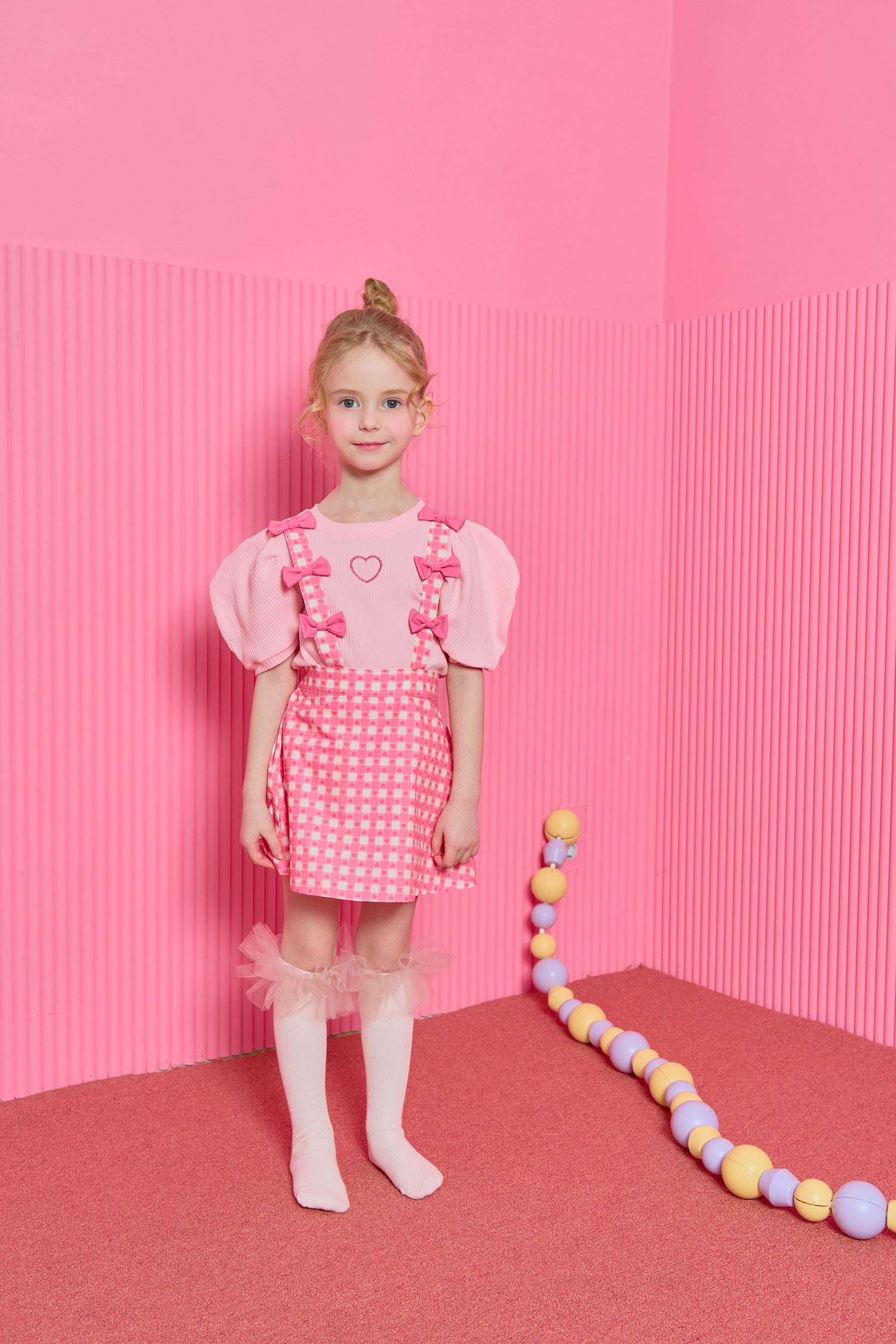 [ALITTLE]Heart puff T-shirts_Pink