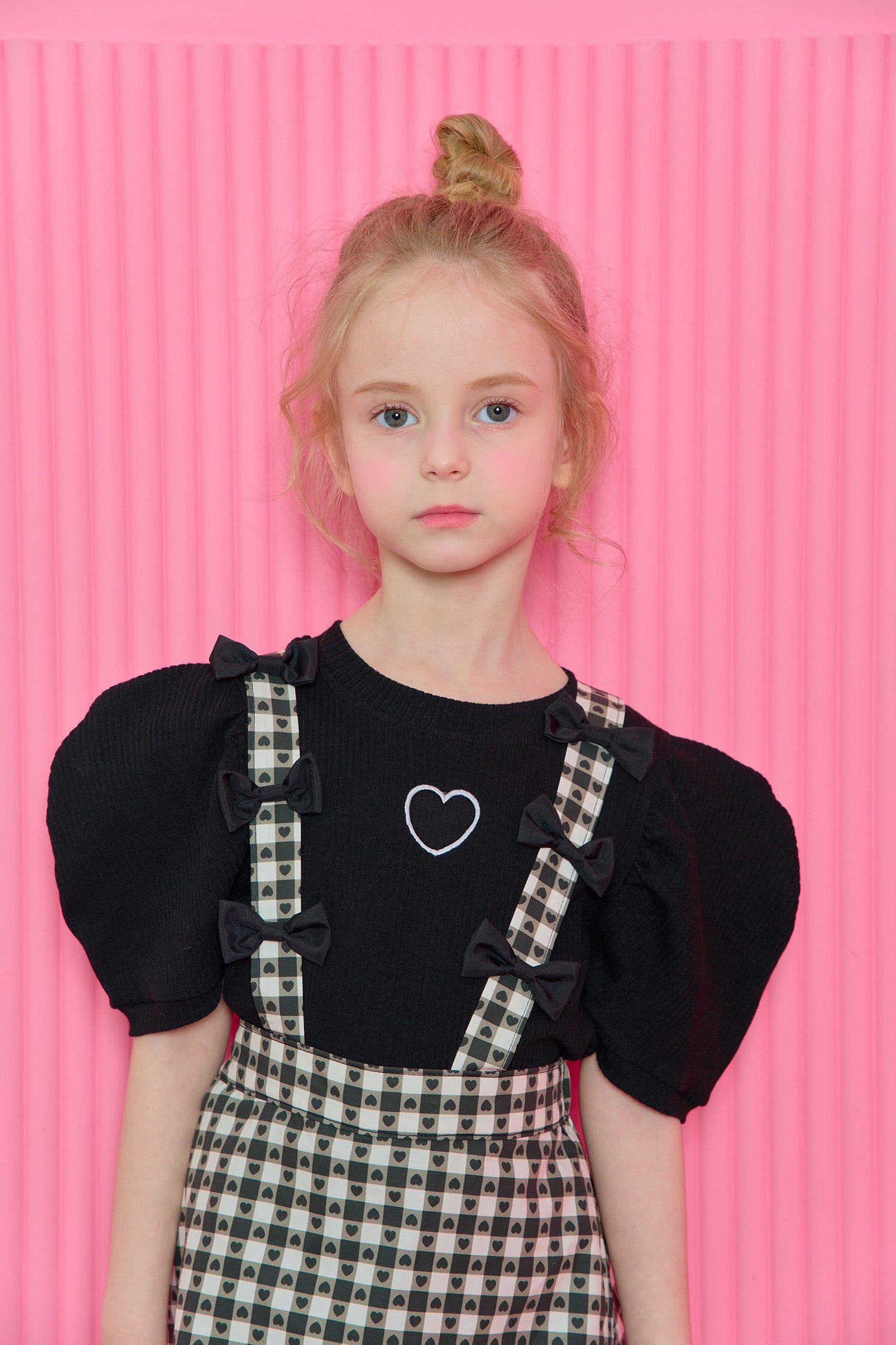 [ALITTLE] Heart ribbon skirtpants_Black