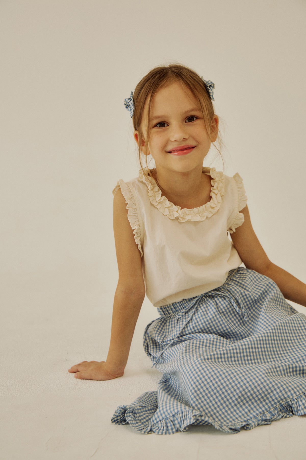 [Soye] Shoe frill long skirt_Blue