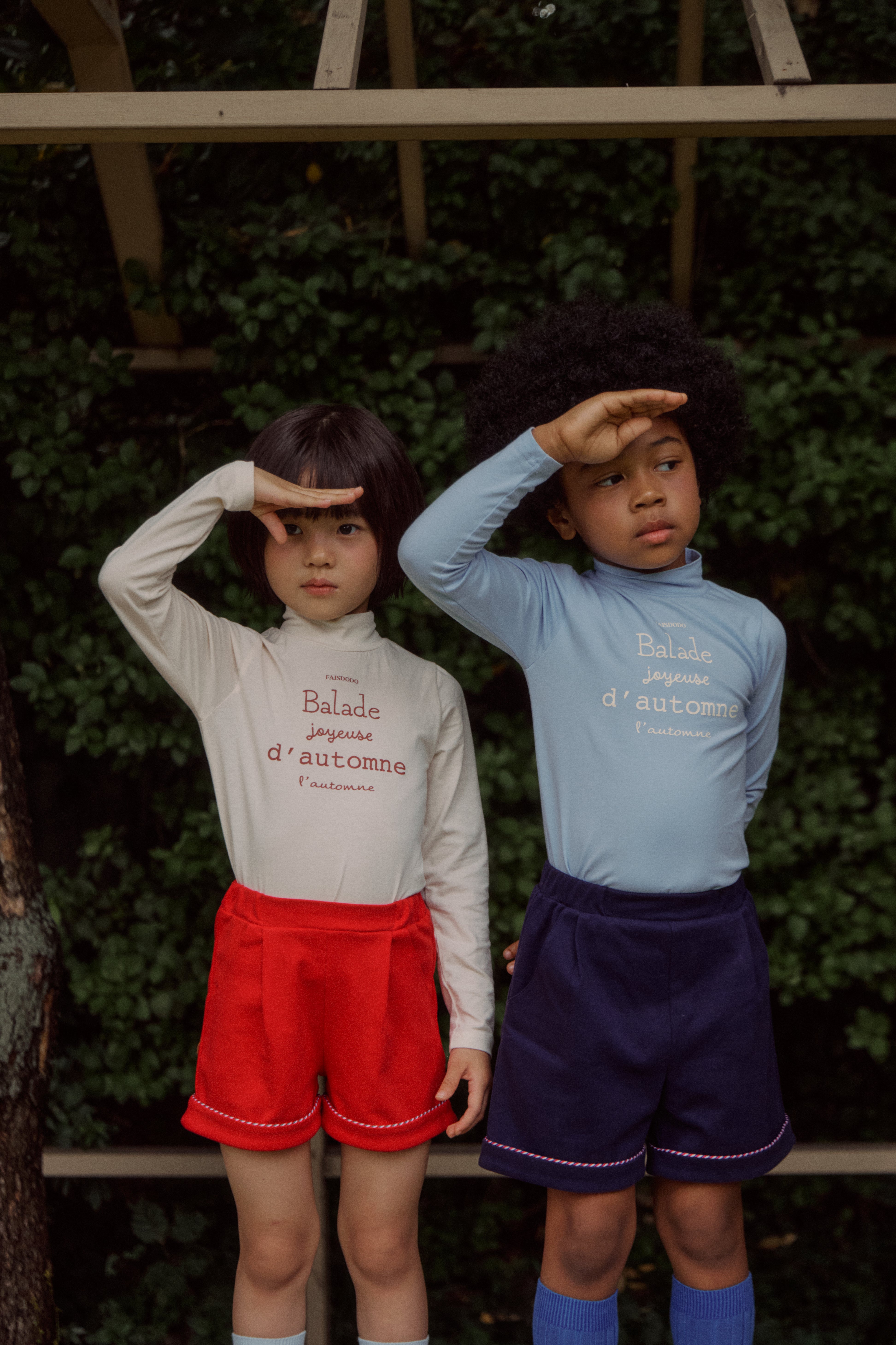 [fais dodo] Collet half turtleneck_Sky blue