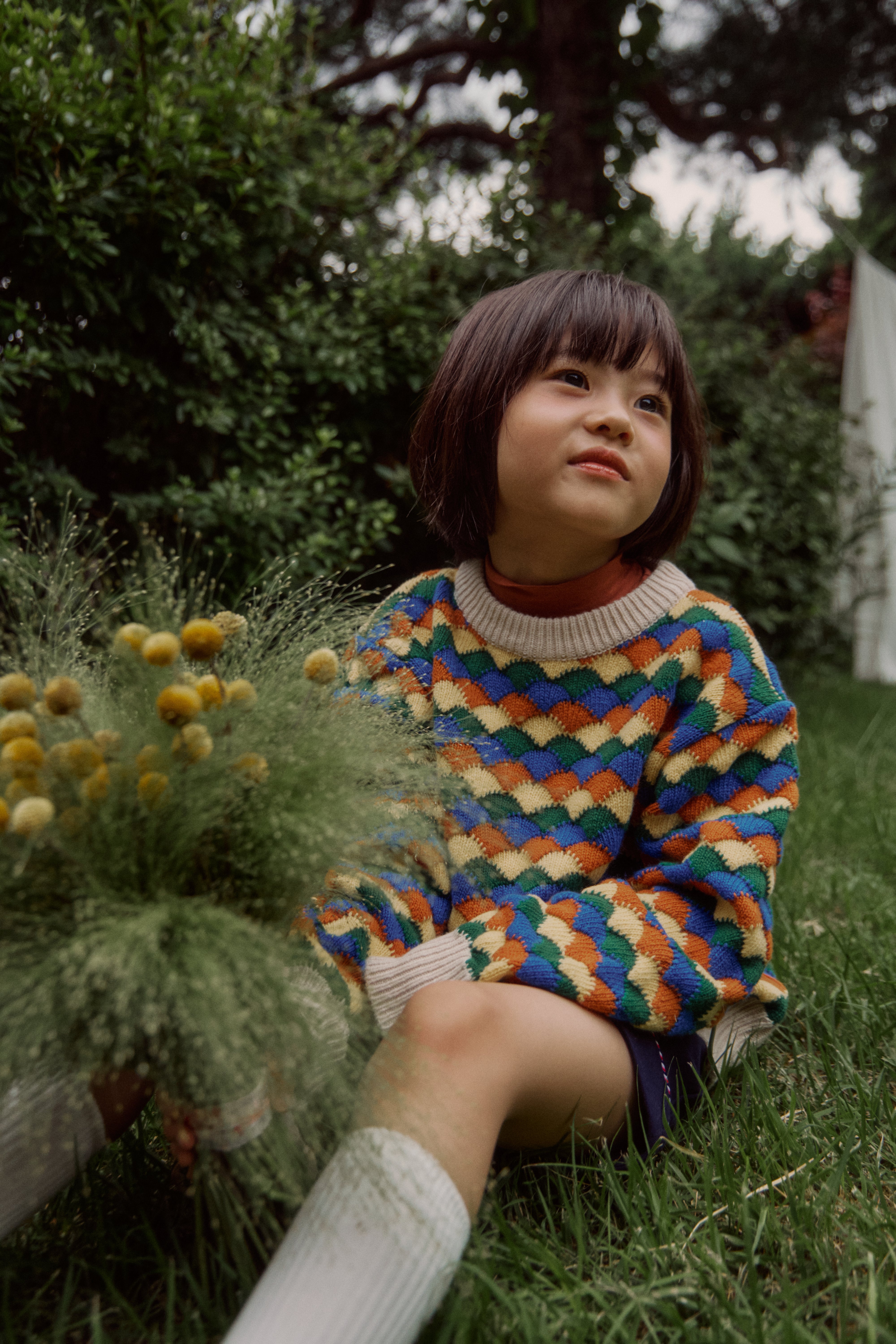 [fais dodo] Leaf knit pullover