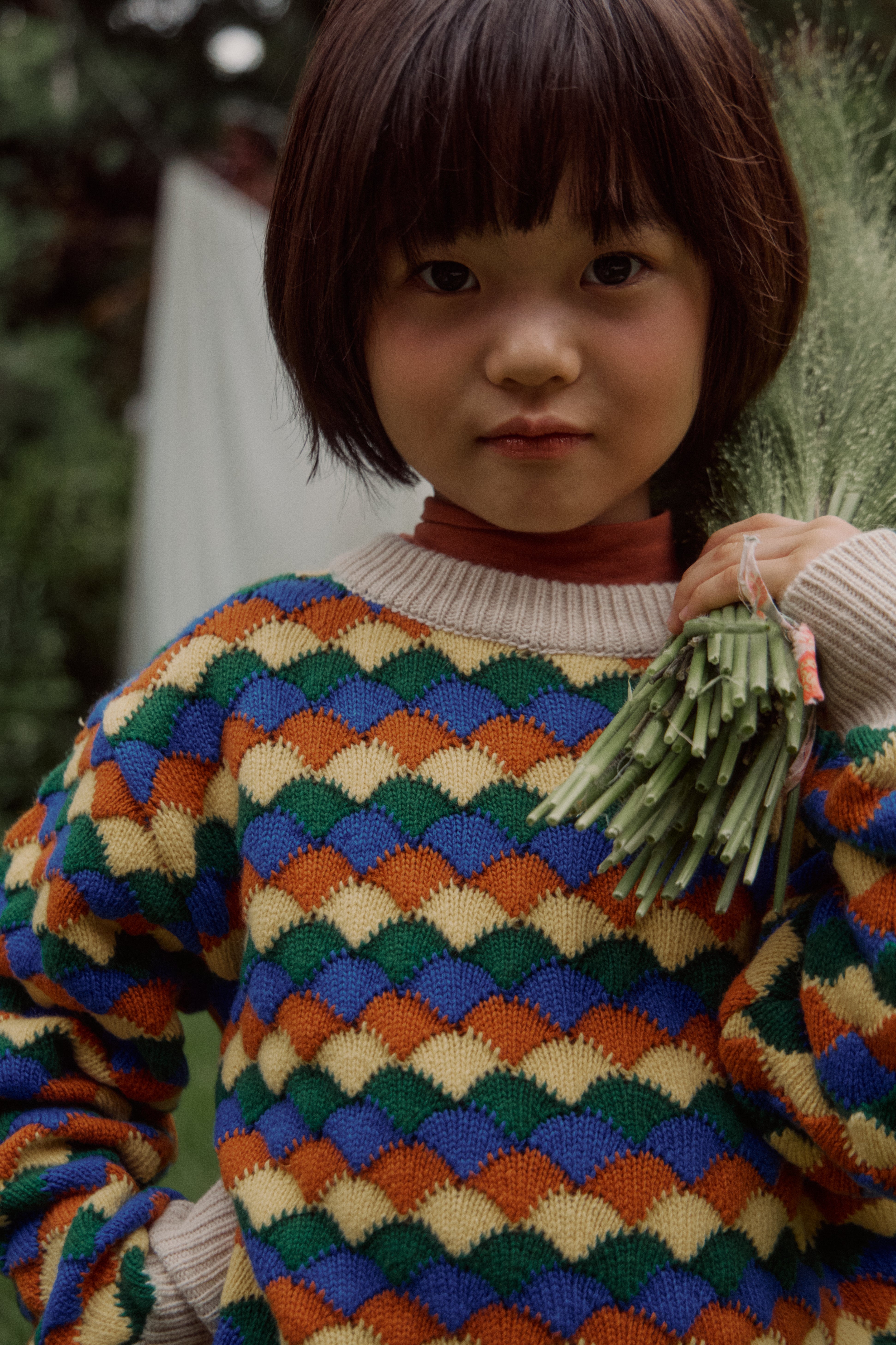 [fais dodo] Leaf knit pullover