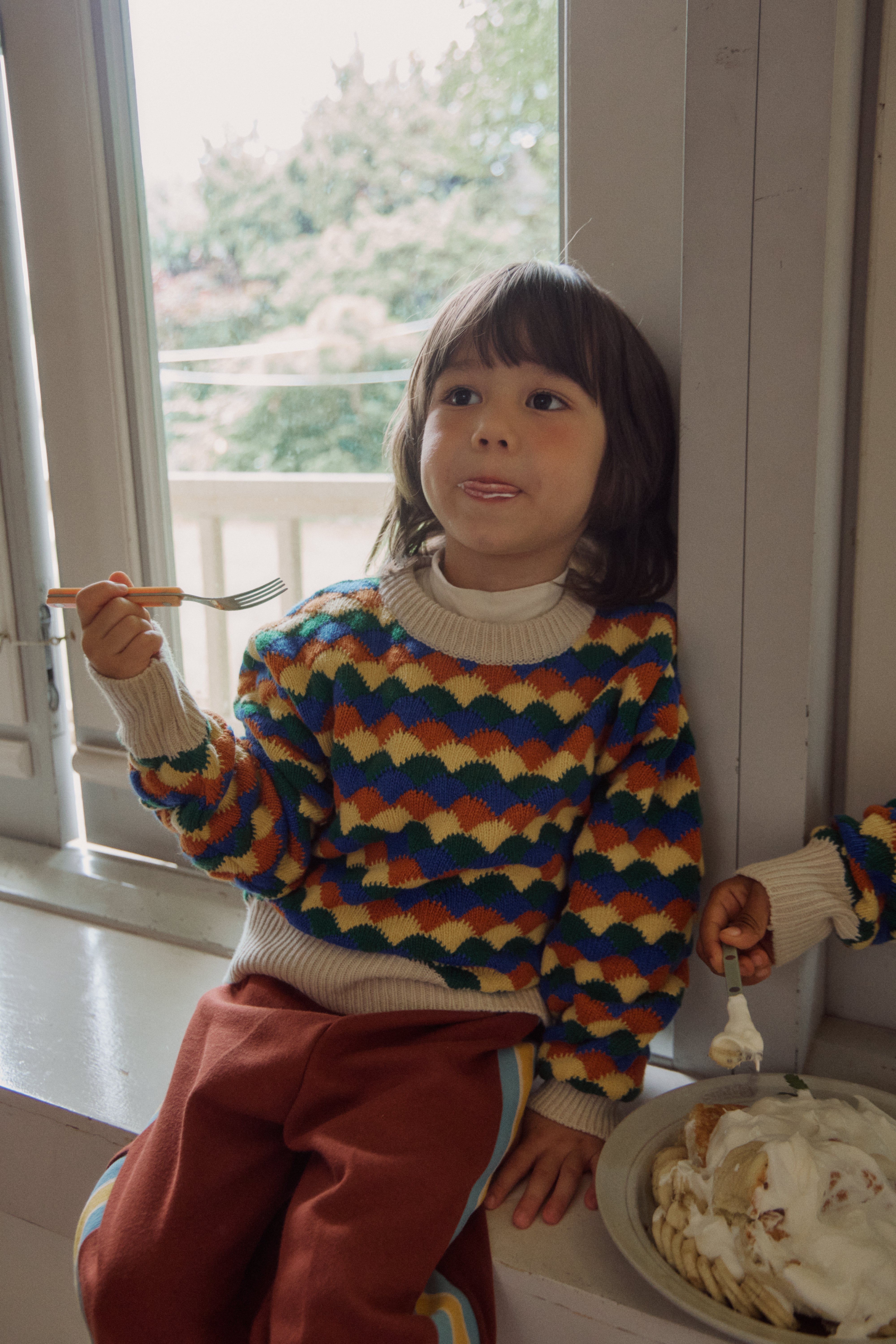 [fais dodo] Leaf knit pullover