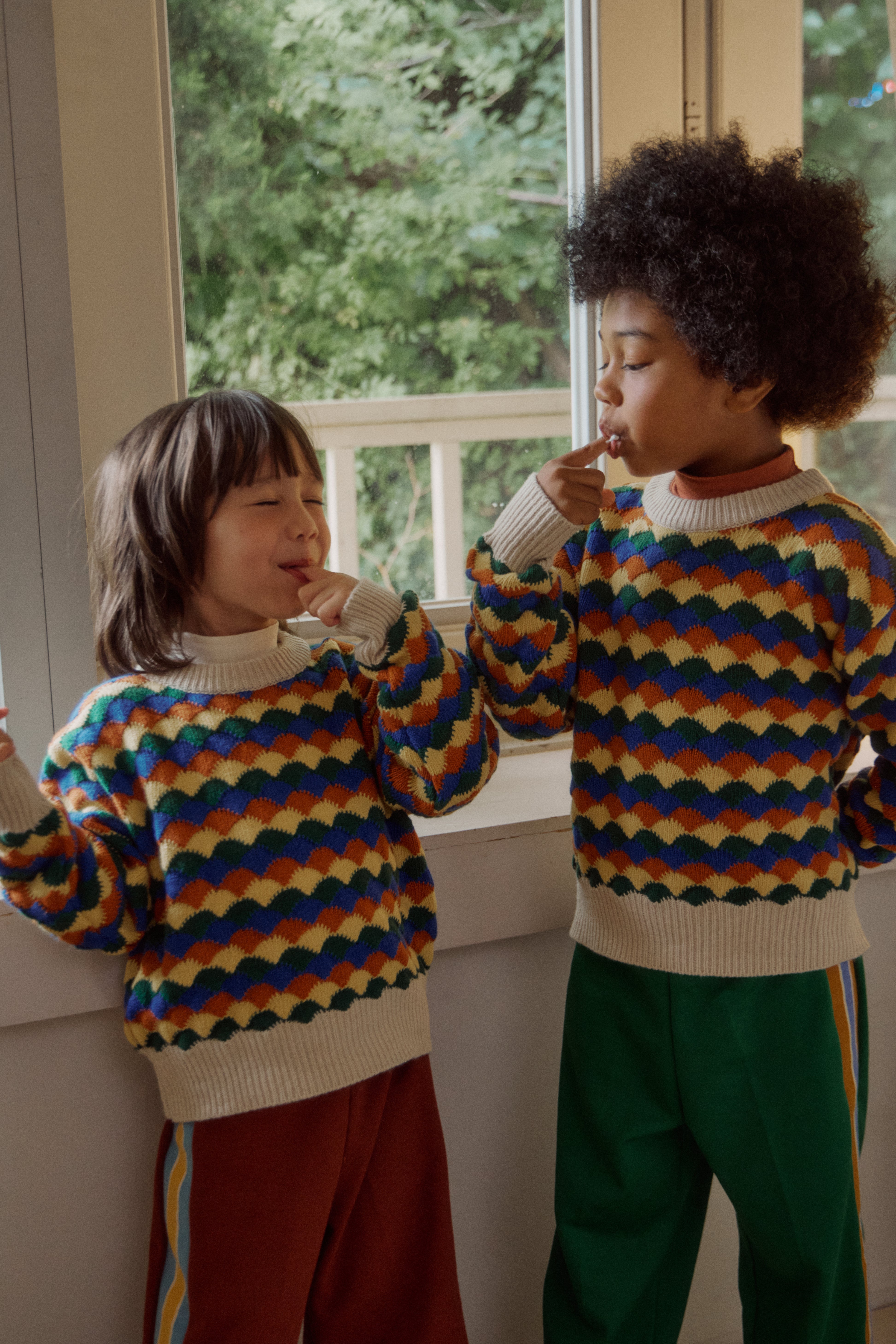 [fais dodo] Leaf knit pullover