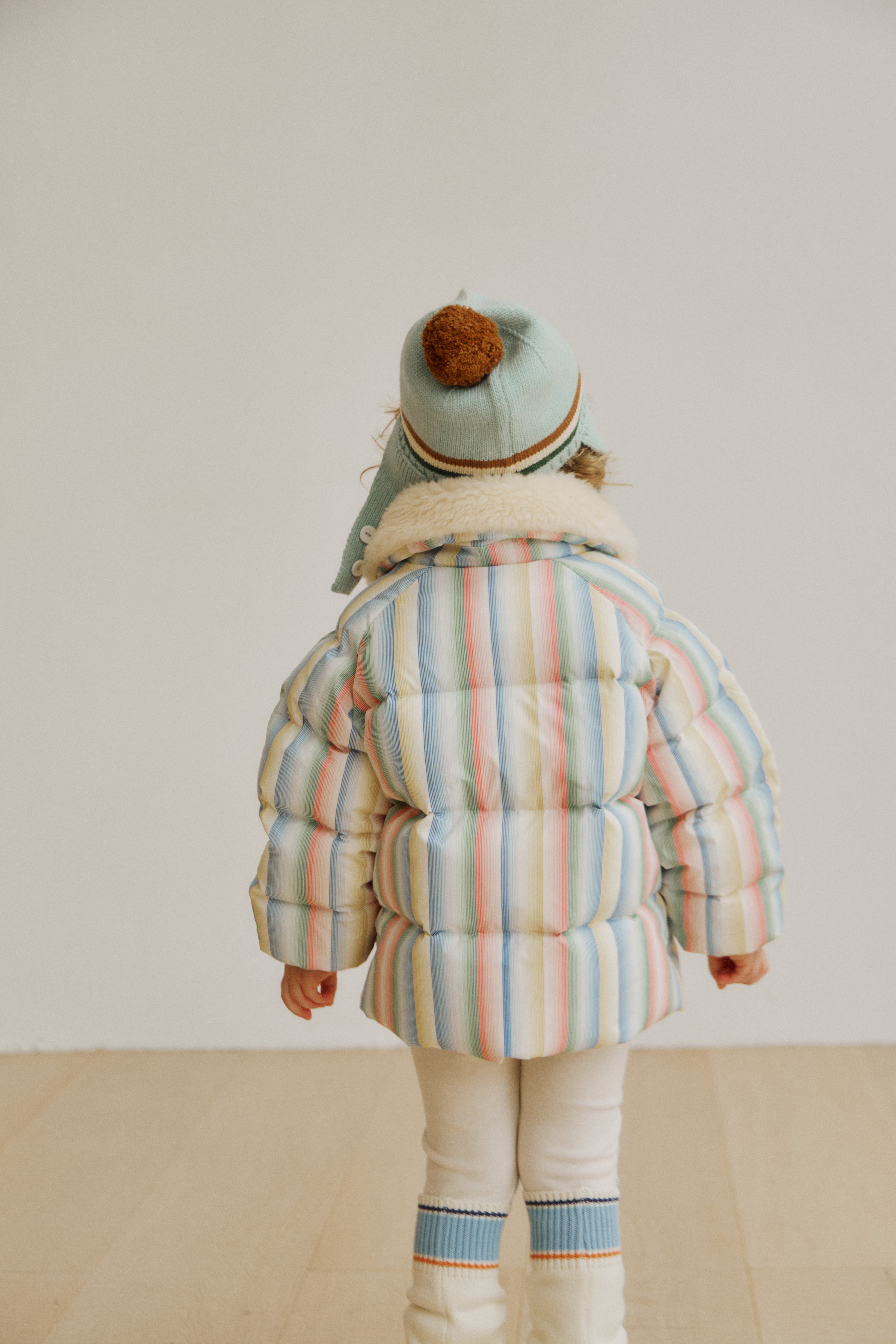 [fais dodo] Stripe Duck Down Puffer