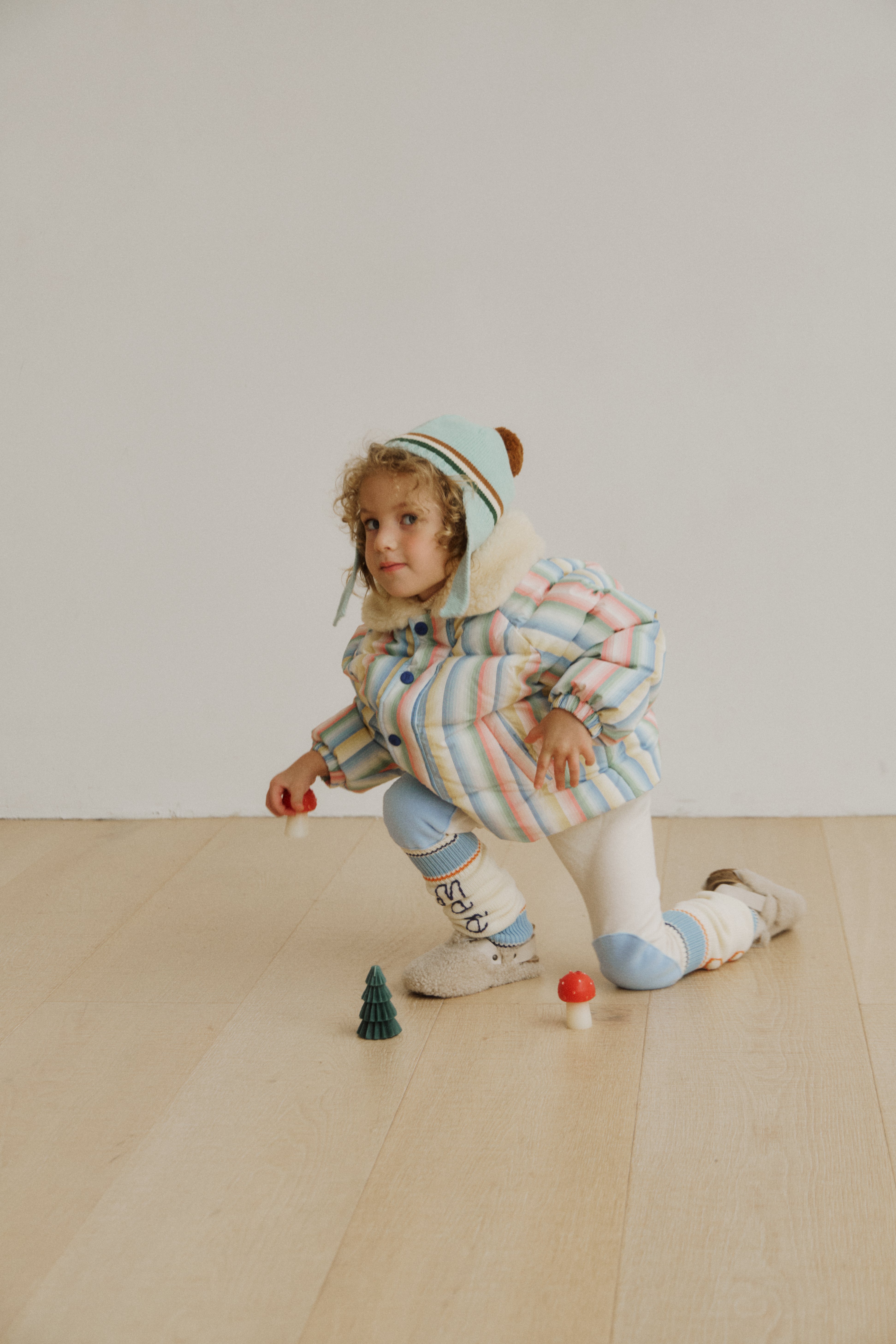 [fais dodo] Stripe Duck Down Puffer