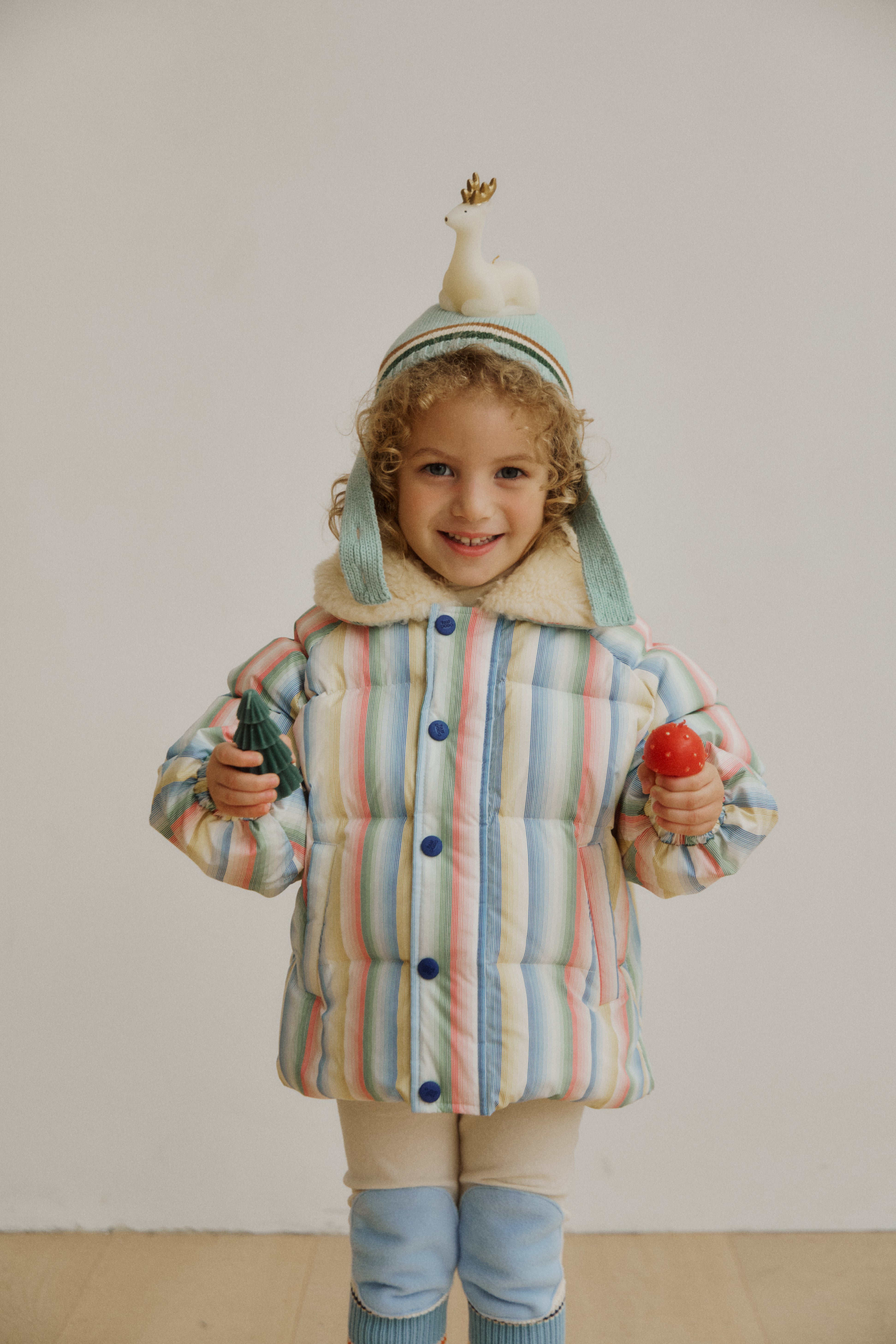 [fais dodo] Stripe Duck Down Puffer