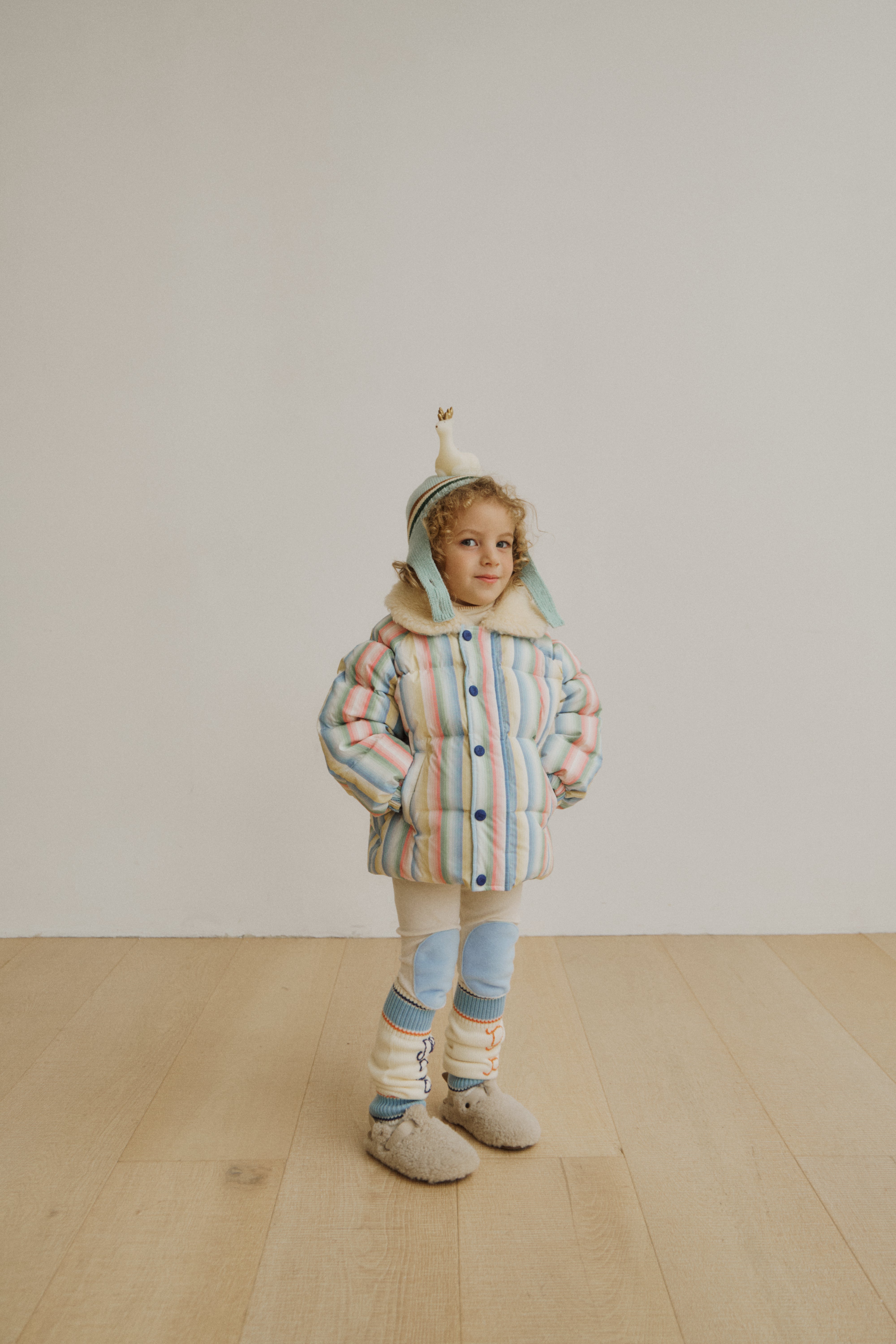 [fais dodo] Stripe Duck Down Puffer