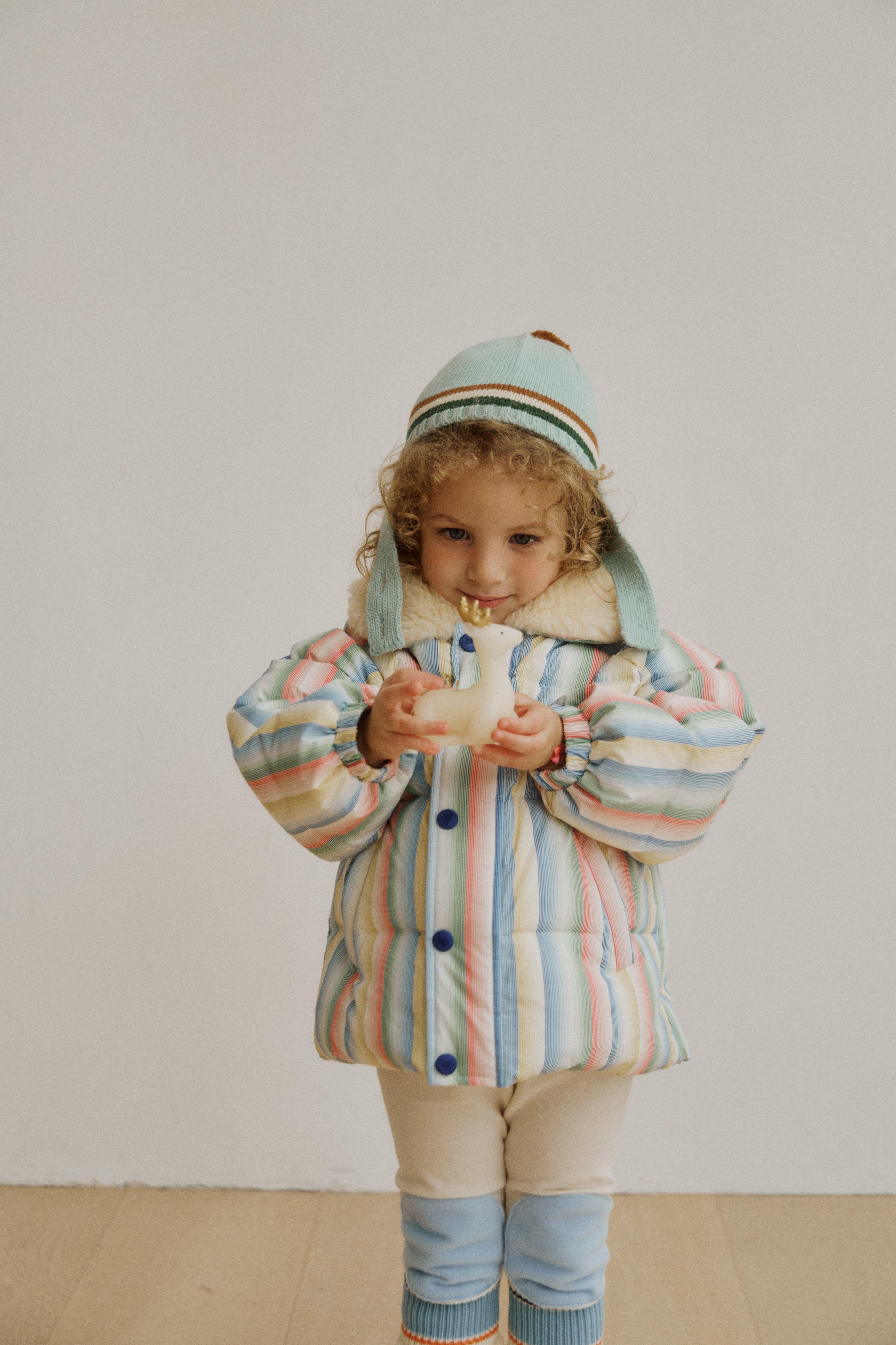[fais dodo] Stripe Duck Down Puffer