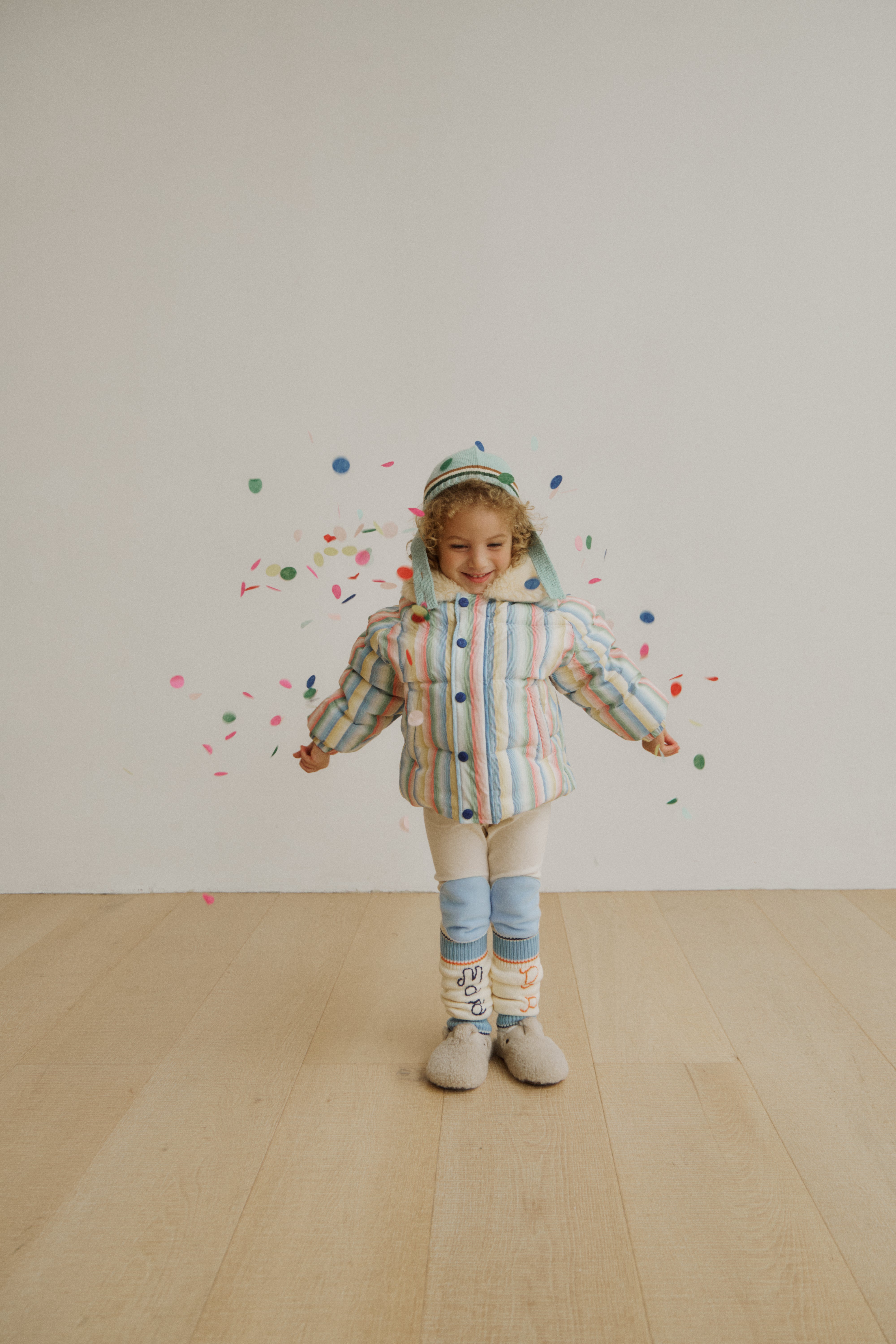 [fais dodo] Stripe Duck Down Puffer