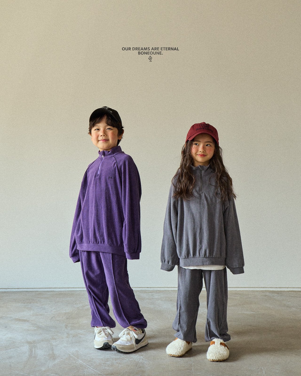 [BONEOUNE] Titan Terry Half-Zip Pullover_2colors