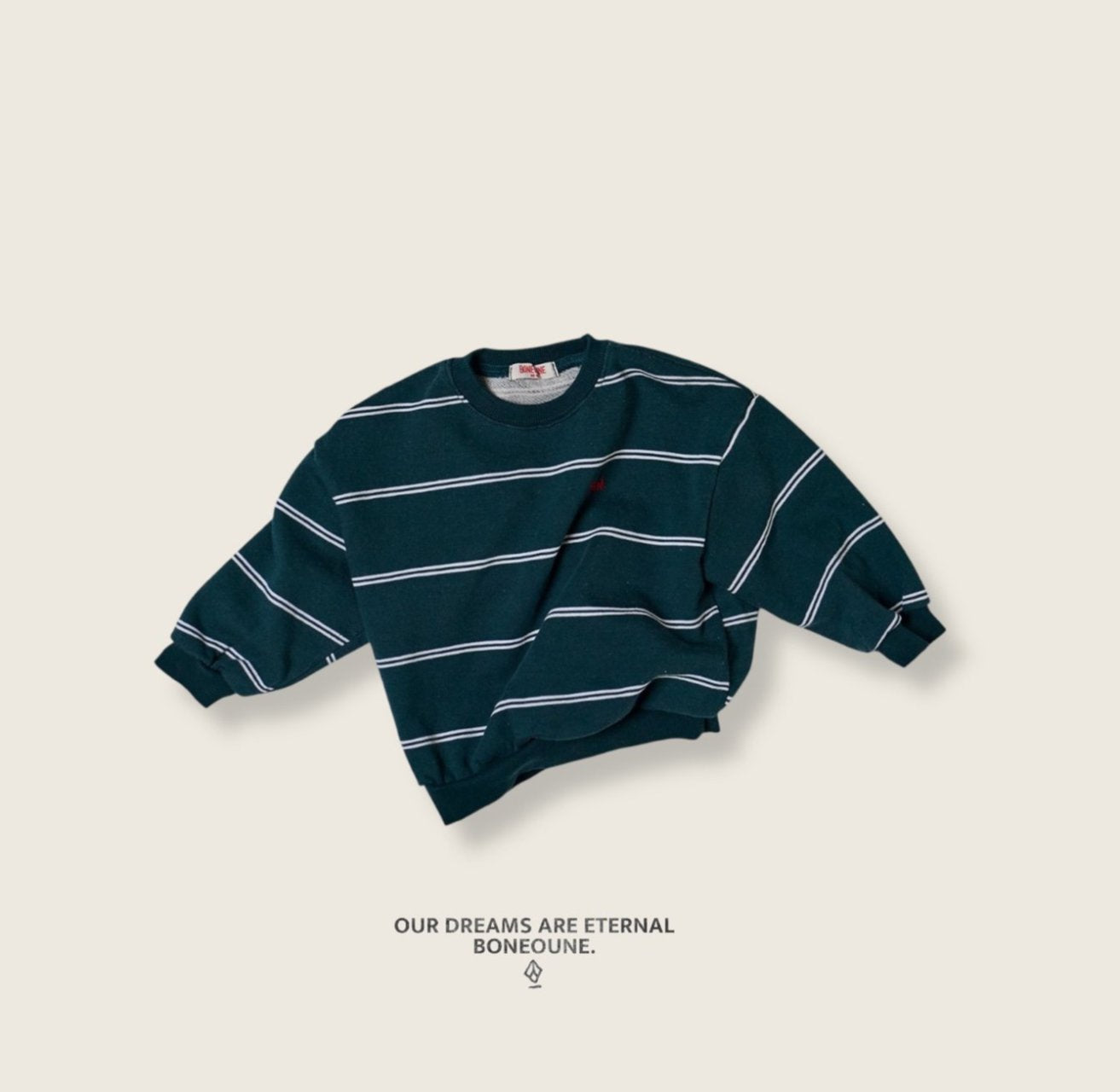 [BONEOUNE] Wish Stripe Sweatshirt_2colors