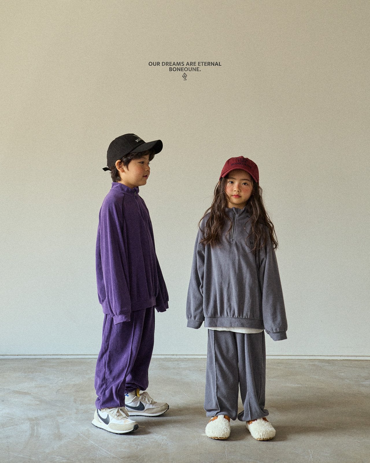 [BONEOUNE] Titan Terry Half-Zip Pullover_2colors