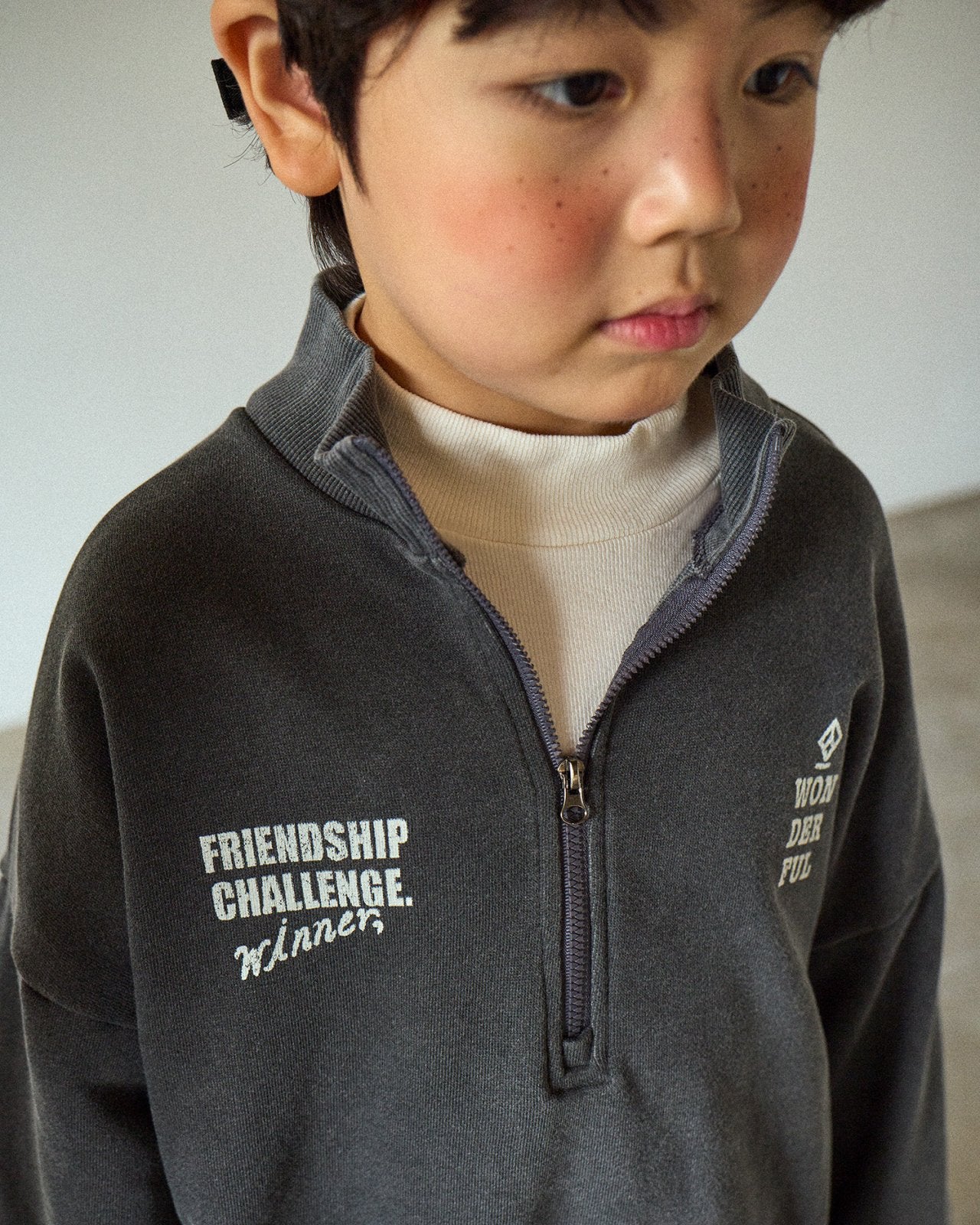 [BONEOUNE] Rucker Half-Zip Pullover_2colors