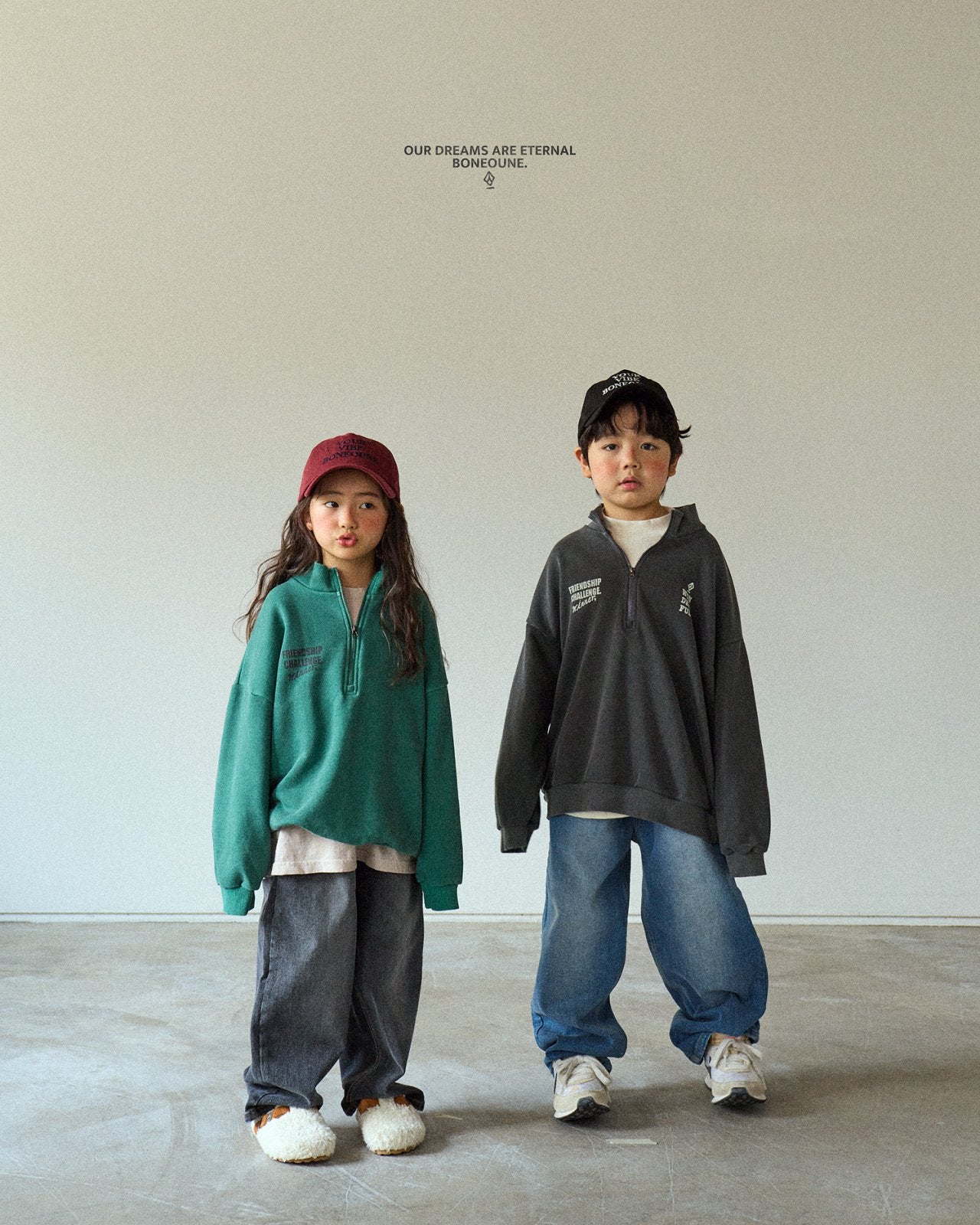 [BONEOUNE] Rucker Half-Zip Pullover_2colors