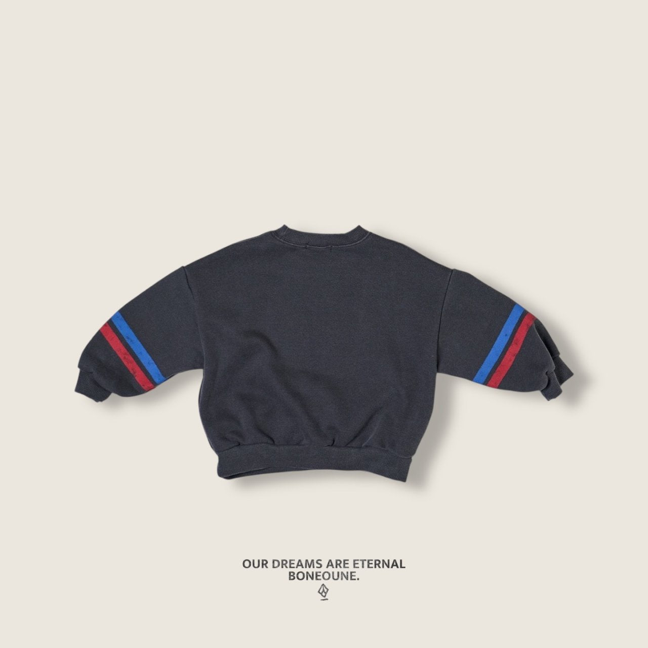 [BONEOUNE] Two-Line Pigment Sweatshirt_2colors