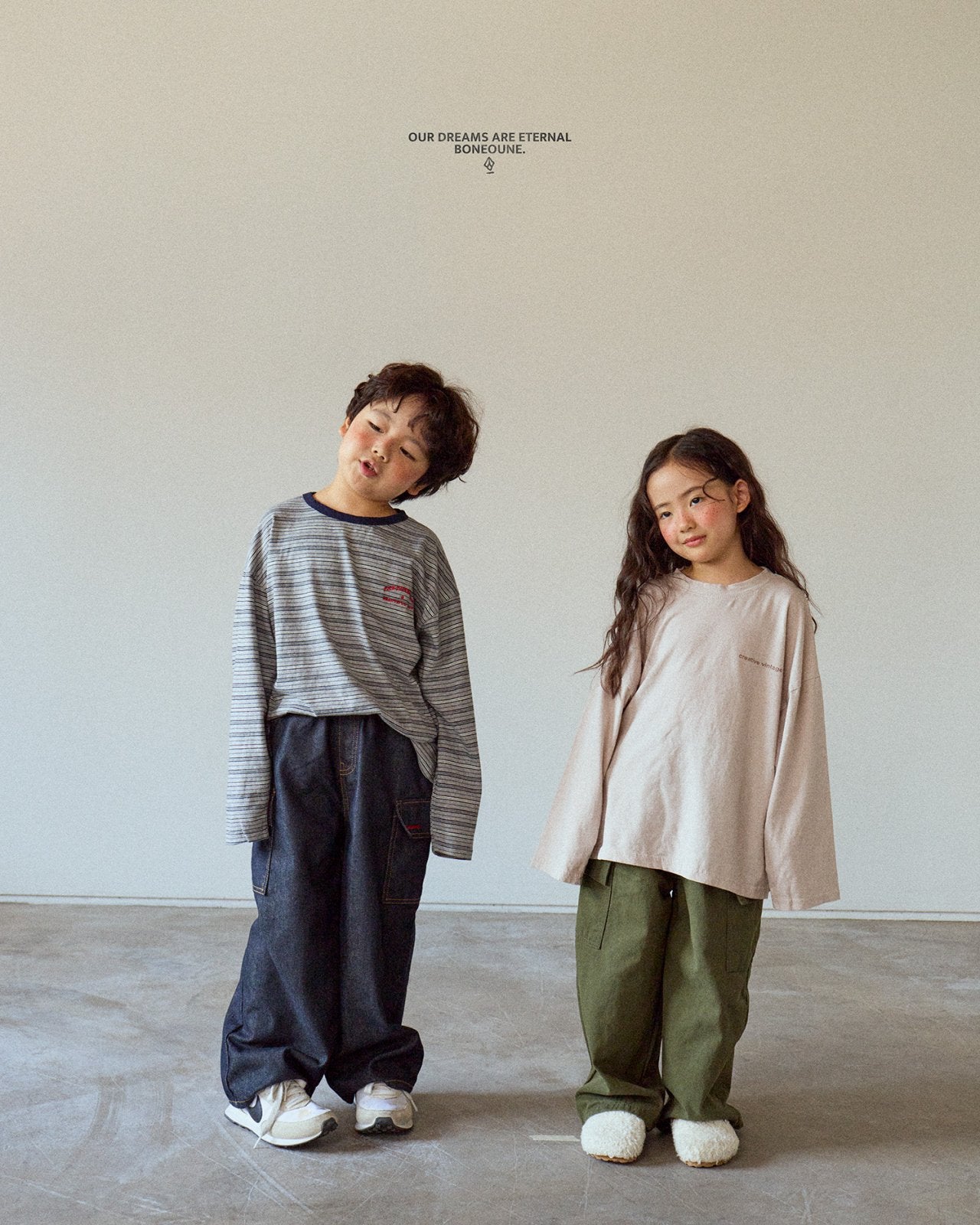 [BONEOUNE] Pigment Loose Slit T-shirt_3colors
