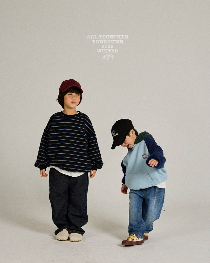 [BONEOUNE] Three-Tone Raglan Hoodie_2colors