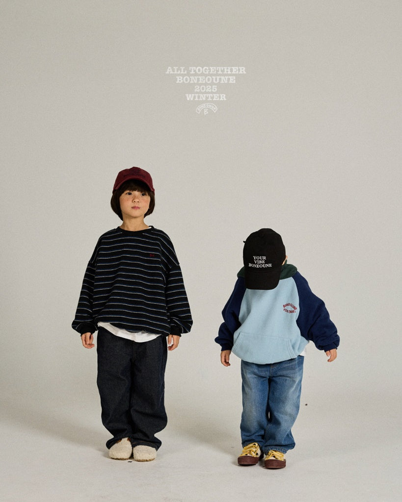 [BONEOUNE] Three-Tone Raglan Hoodie_2colors