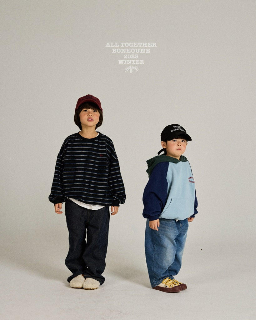 [BONEOUNE] Three-Tone Raglan Hoodie_2colors