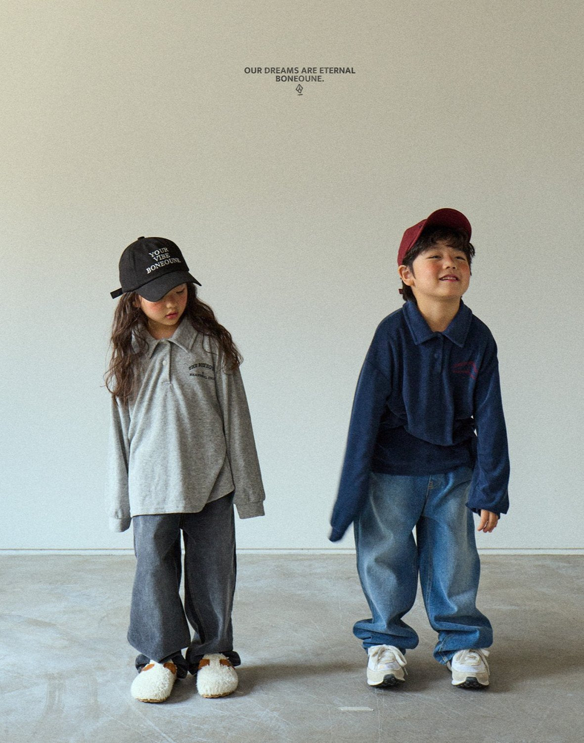 [BONEOUNE] Terry Collar T-shirt_3colors