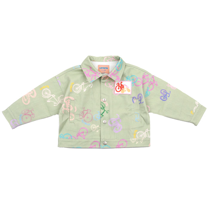 [LOVETTE] Bicycle Printed Jacket _Mint