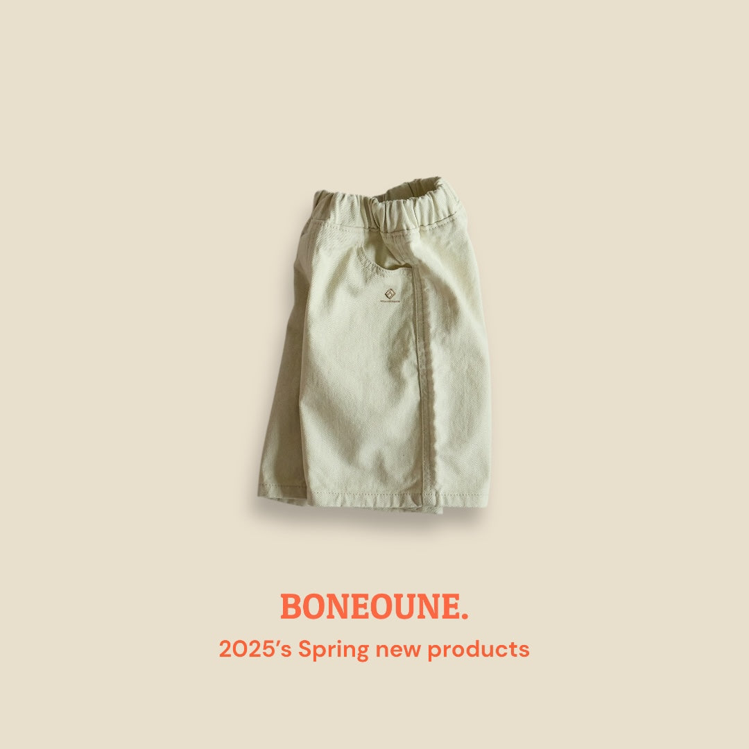 [BONEOUNE] Cotton Bermuda Pants_Cream