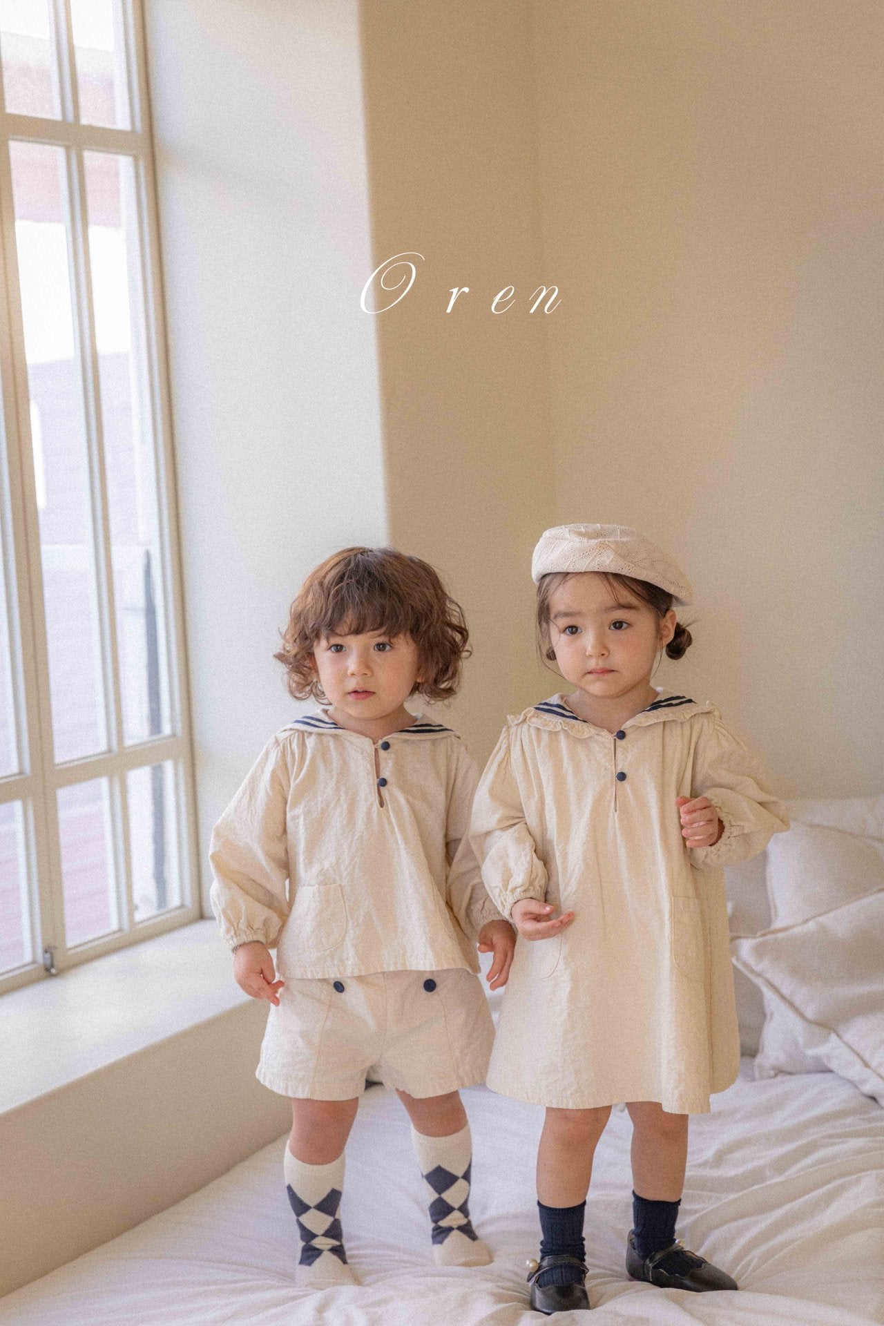 [OREN] Matthieu Marine Dress(KIDS)_Cream