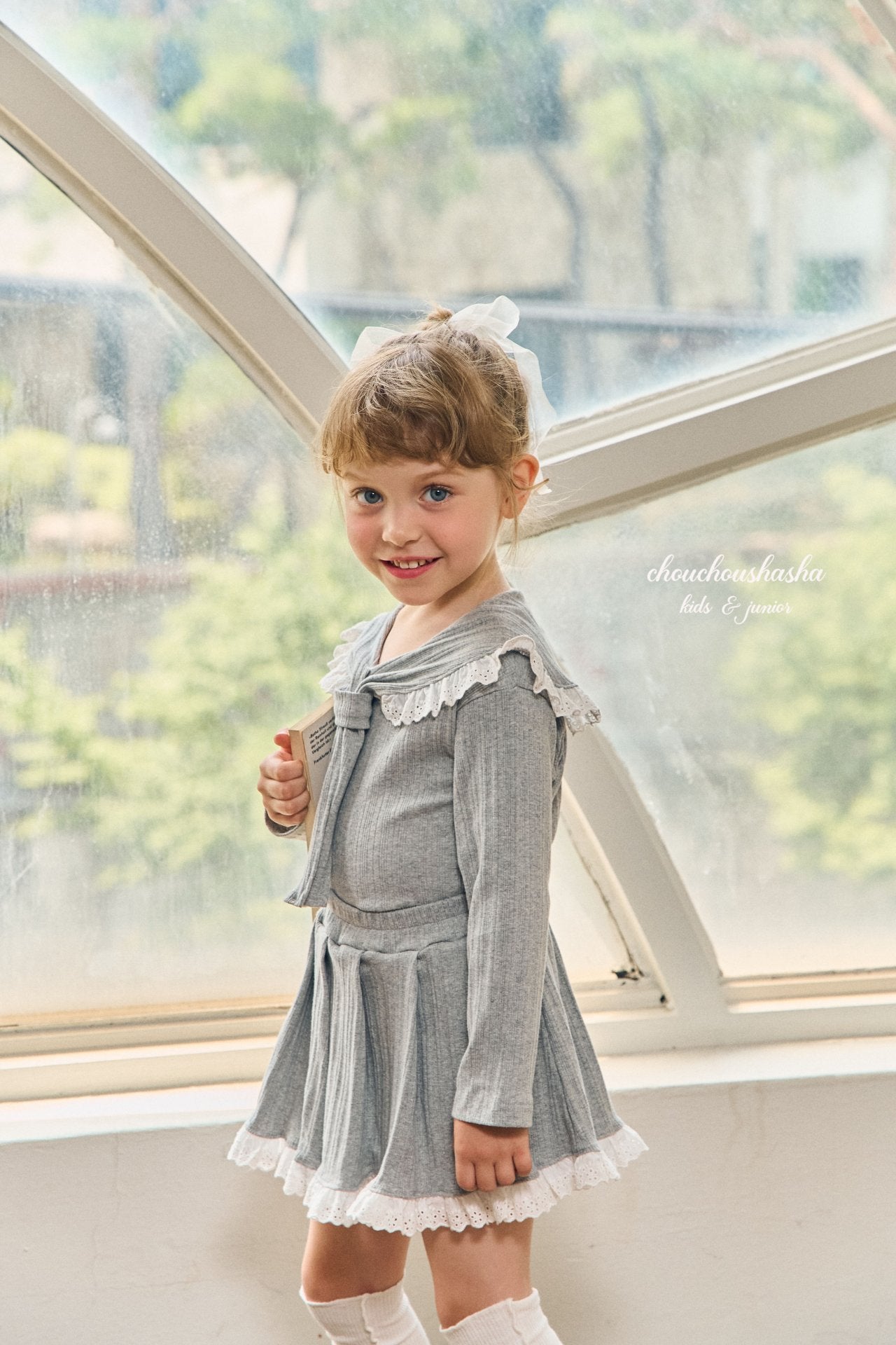 [CHOUCHOUSHASHA] Rona Tie Blouse_2colors