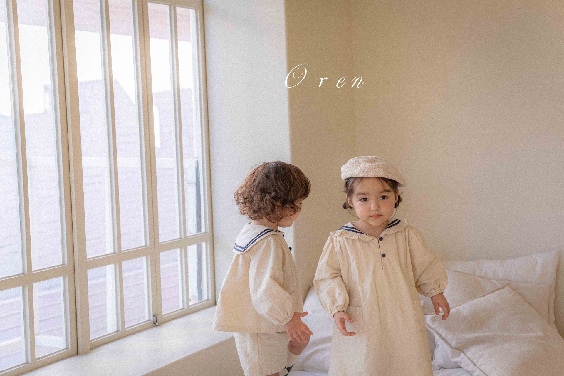 [OREN] Matthieu Marine Dress(KIDS)_Cream