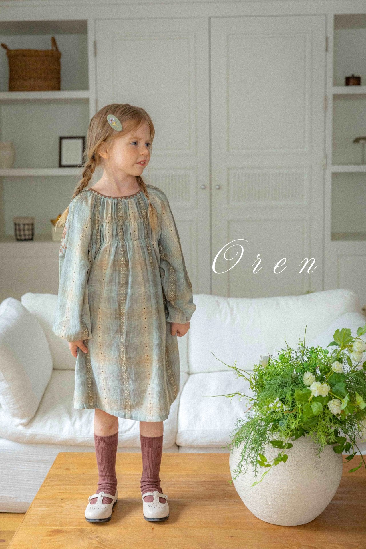 [OREN] (KIDS)Autumn Mellow Check Dress_2colors