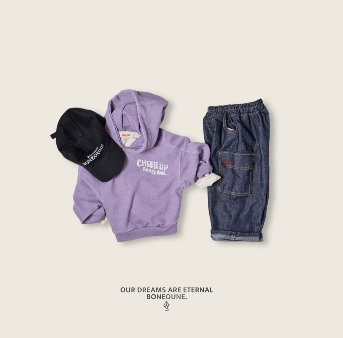 [BONEOUNE] Pig-Up Hoodie_2colors