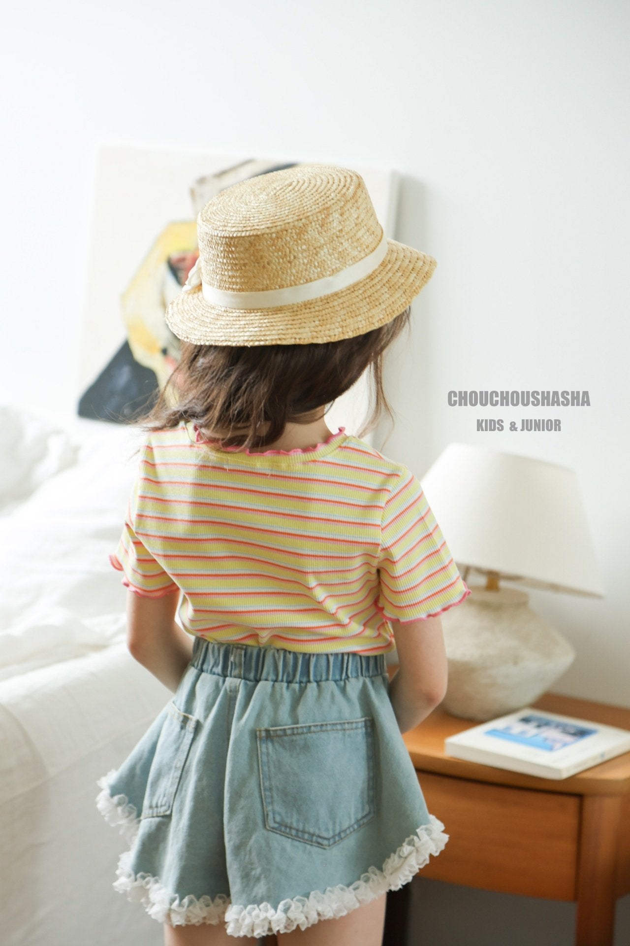 [CHOUCHOUSHASHA] Bunny Stripe T-shirts_2colors
