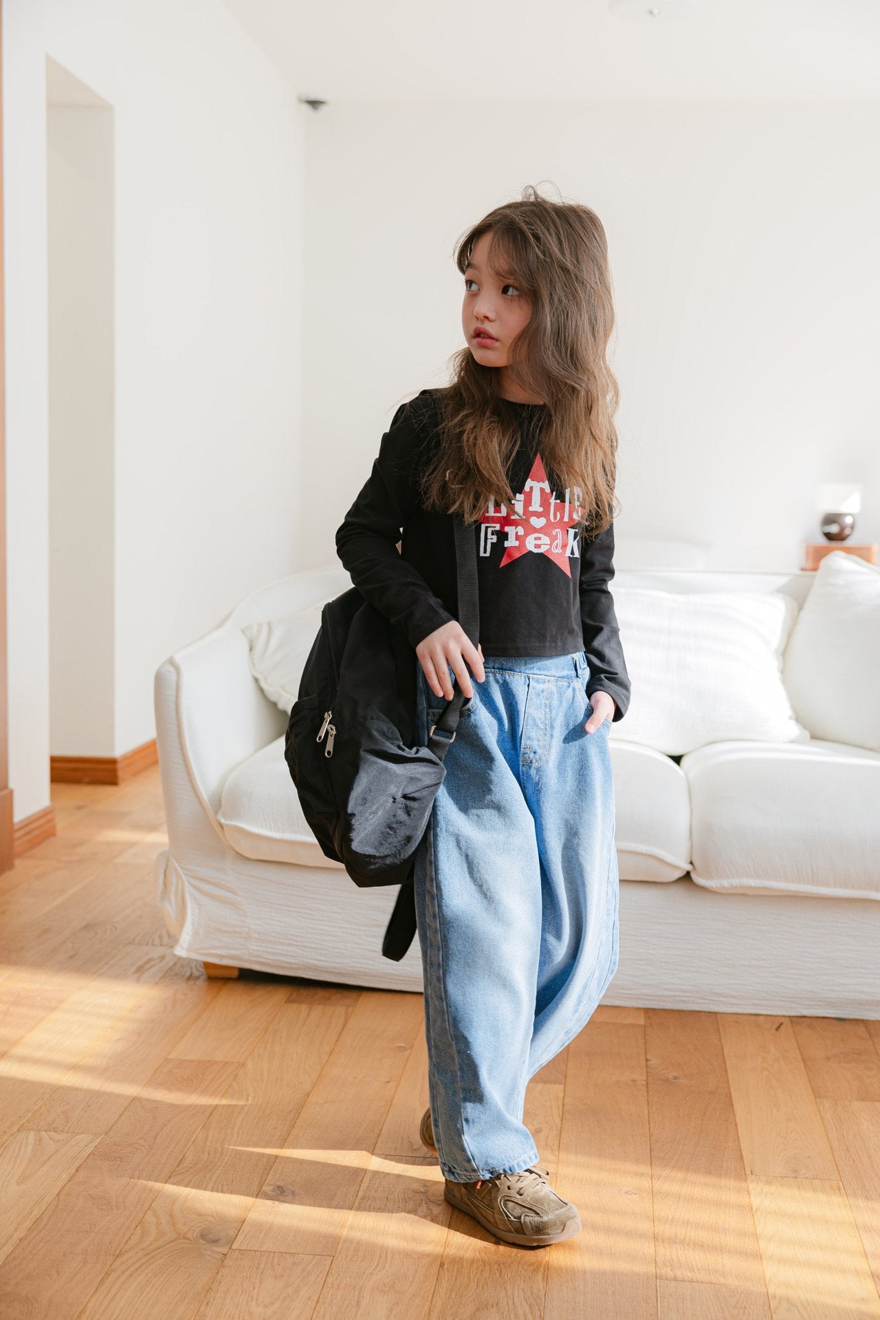 [DOREDORE] Barrel Leg Denim Pants_2colors