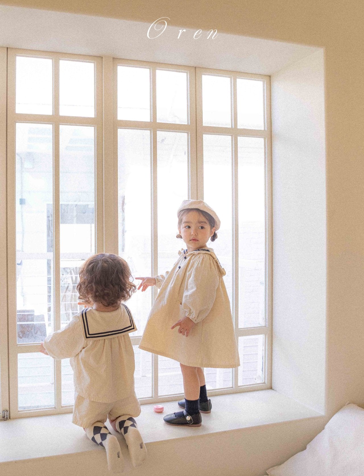 [OREN] Matthieu Marine Dress(KIDS)_Cream