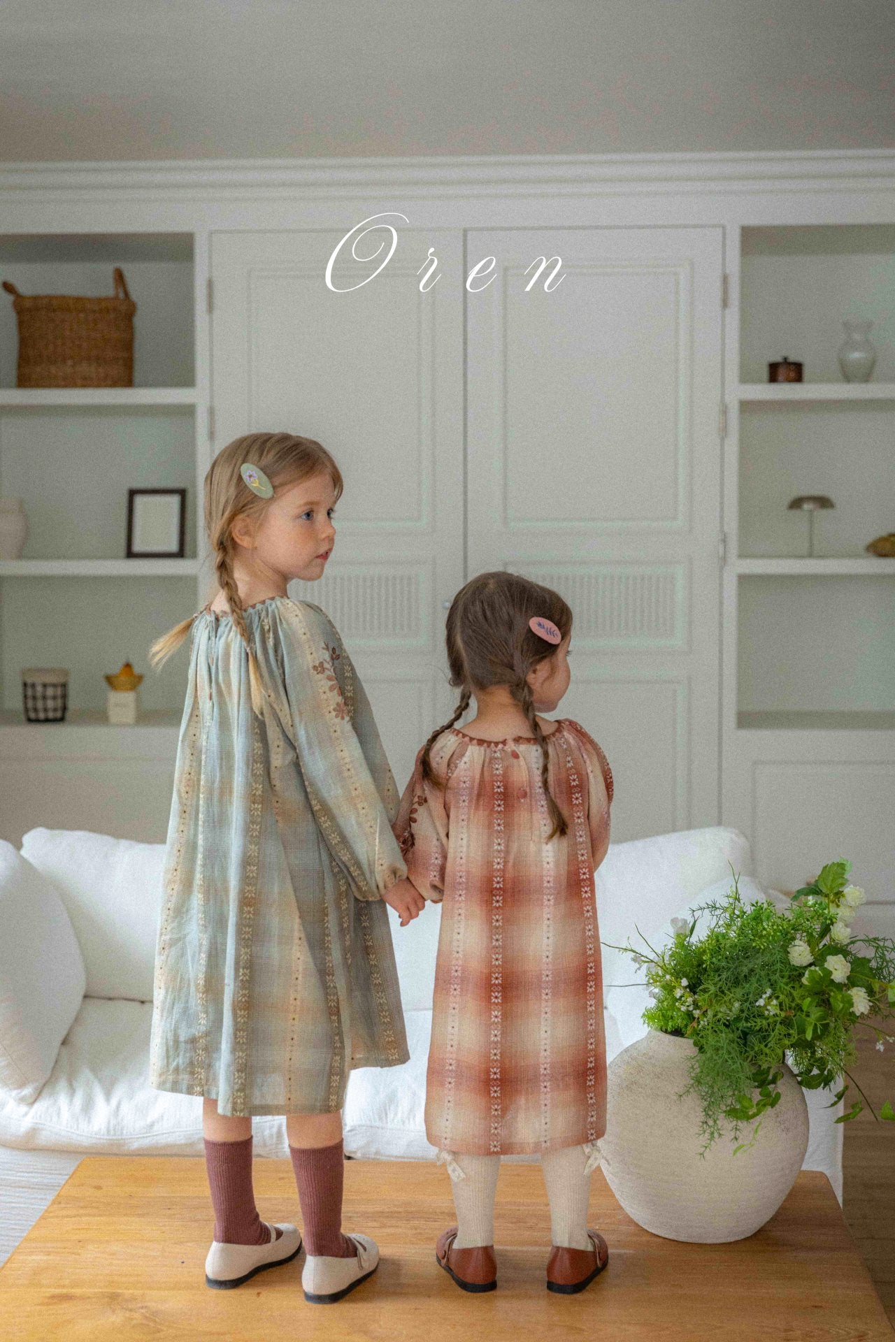 [OREN] (KIDS)Autumn Mellow Check Dress_2colors