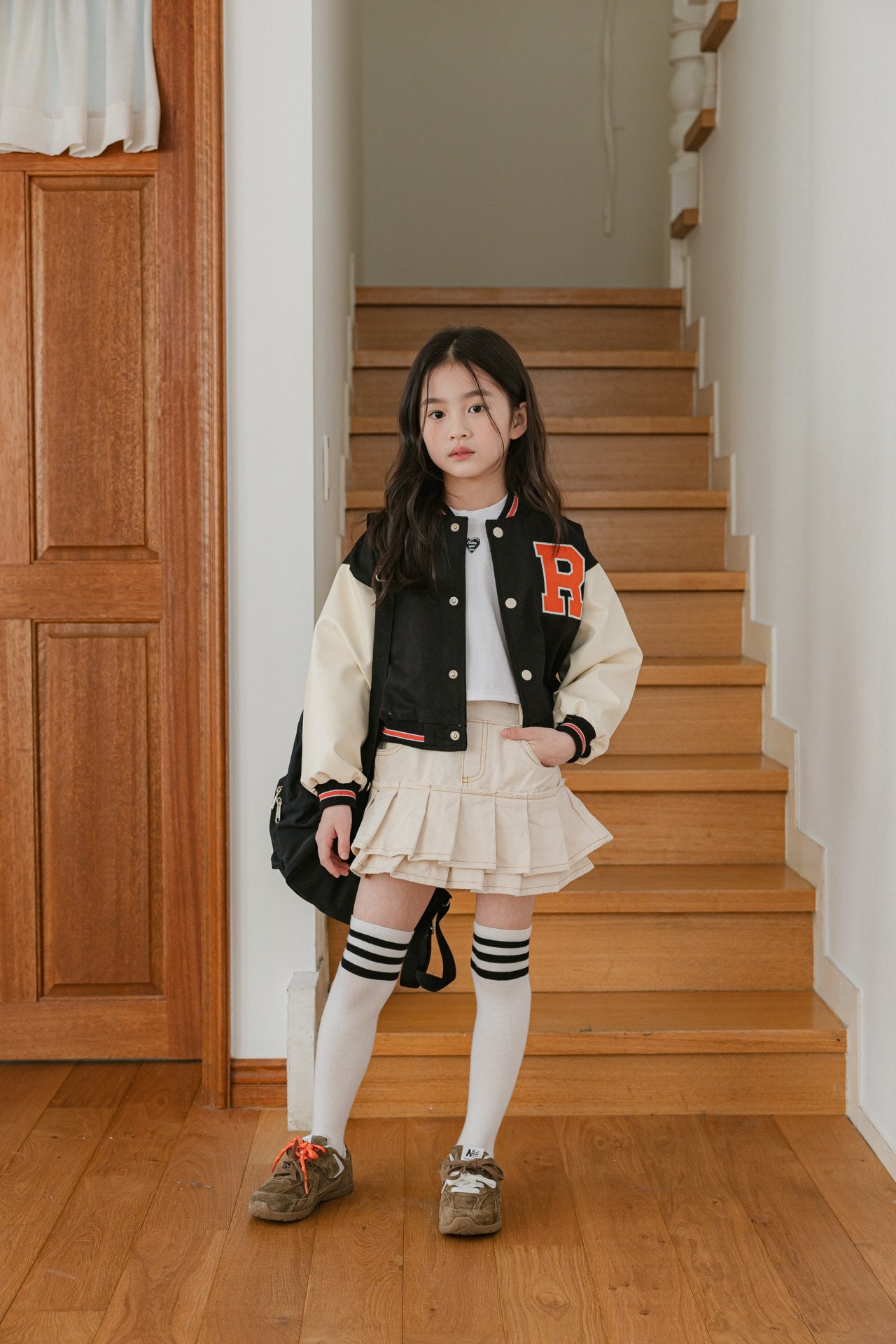 [DOREDORE] R Varsity Jacket_Black