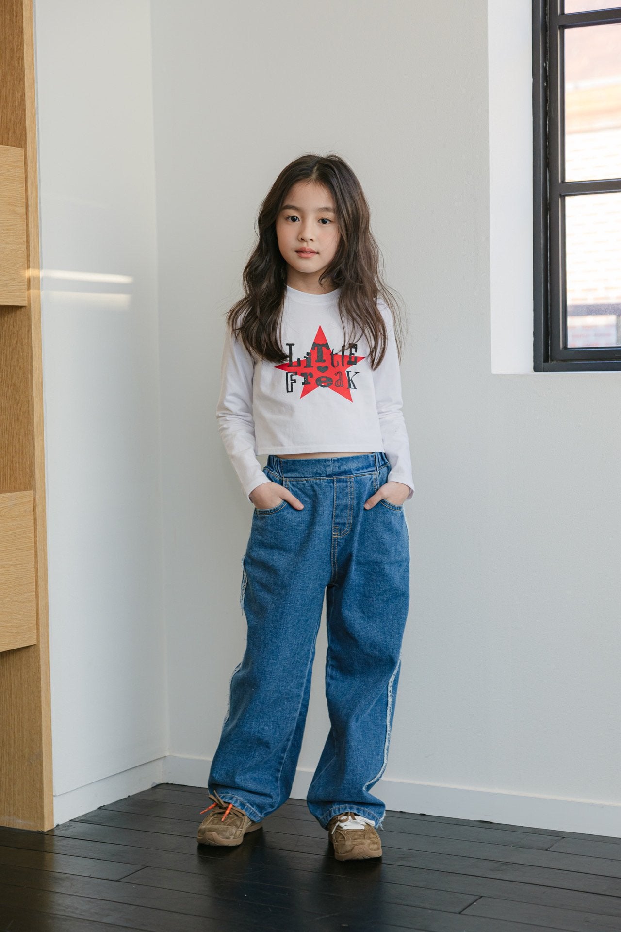 [DOREDORE] Star Crop T-shirt_2colors