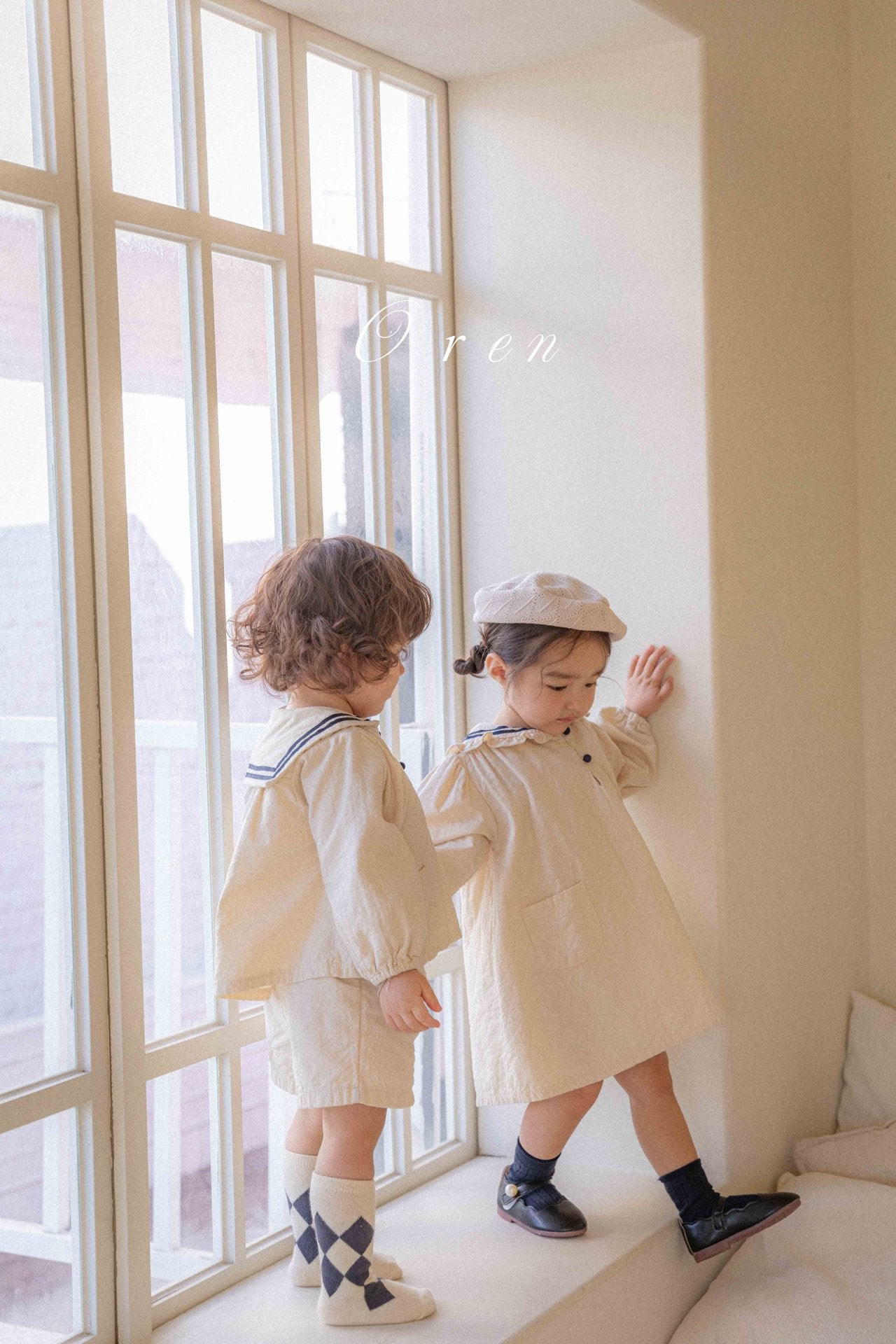 [OREN] Matthieu Marine Dress(KIDS)_Cream